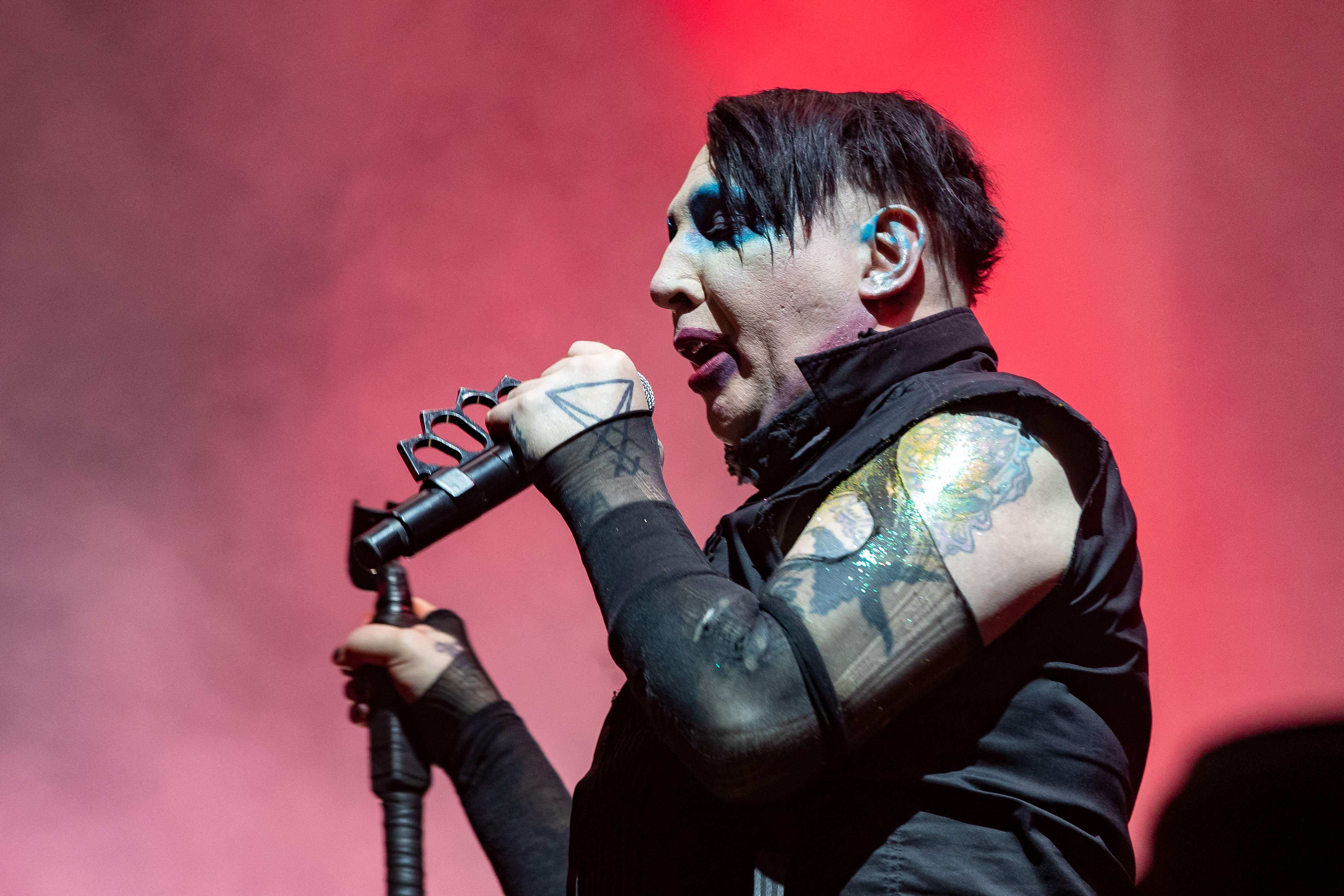 Marilyn Manson performs during the Astroworld Festival in Houston, Texas, in November 2019. Photo: AFP