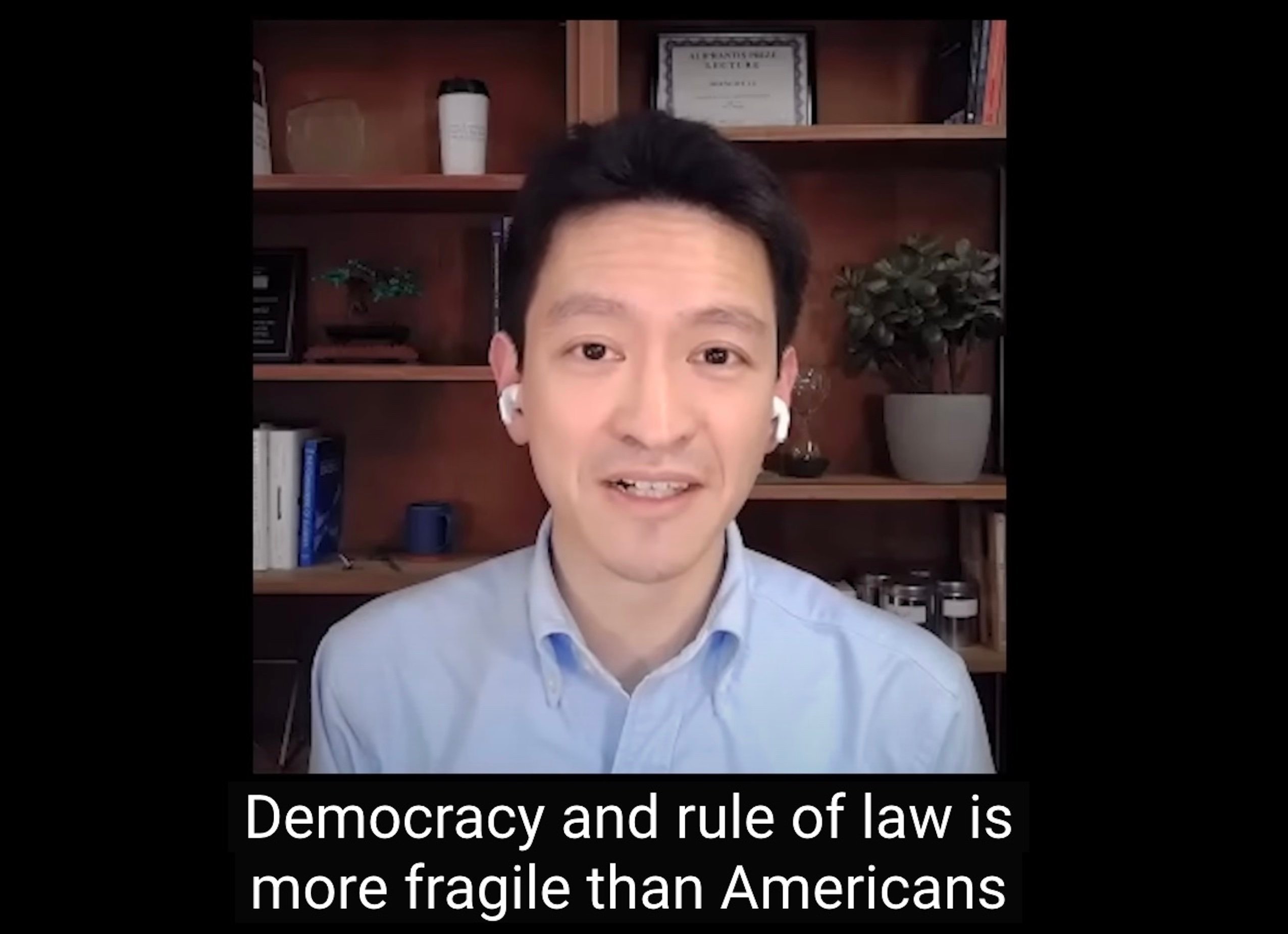 Li Shengwu, the nephew of Singapore’s Senior Minister Lee Hsien Loong, appears in The New York Times’ “How Tyranny Begins” video. Photo: The New York Times/YouTube