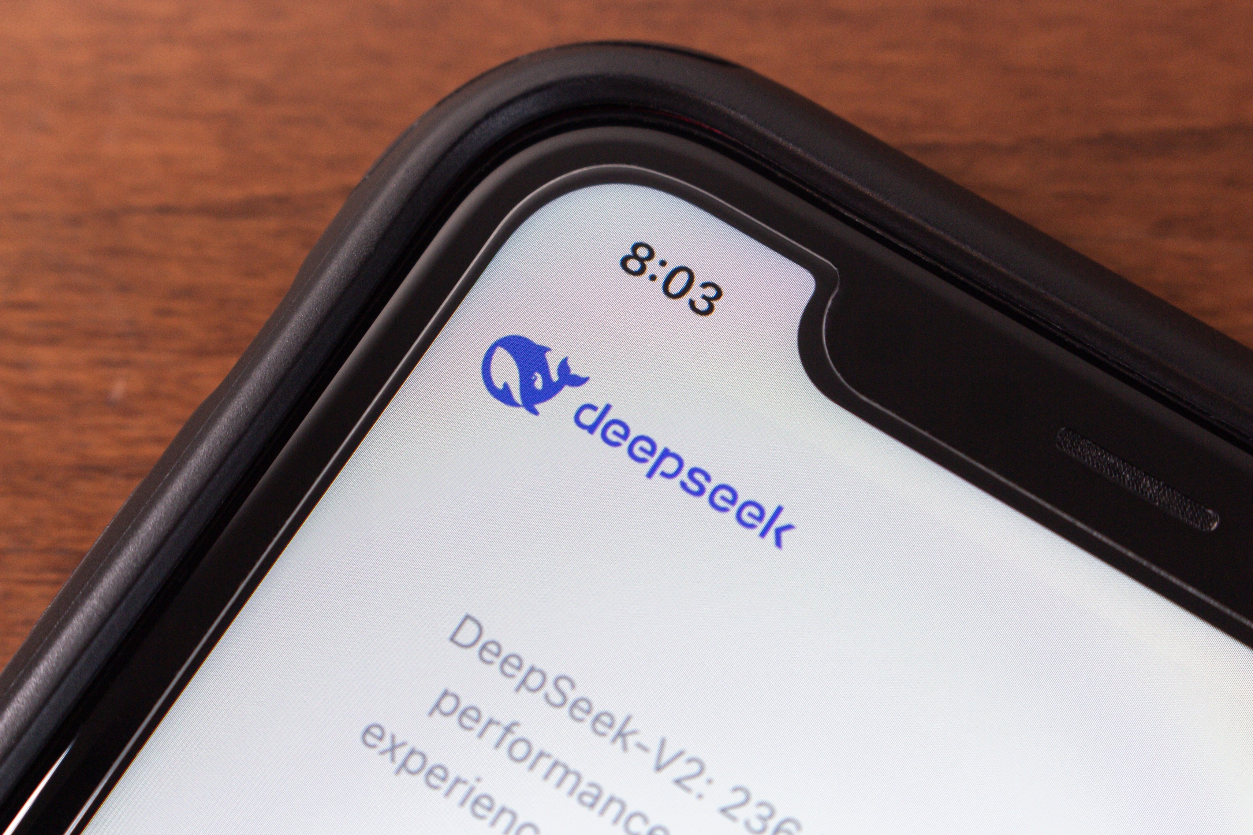 The DeepSeek logo and website seen on a smartphone in this arranged illustration taken May 14, 2024. Photo: Shutterstock