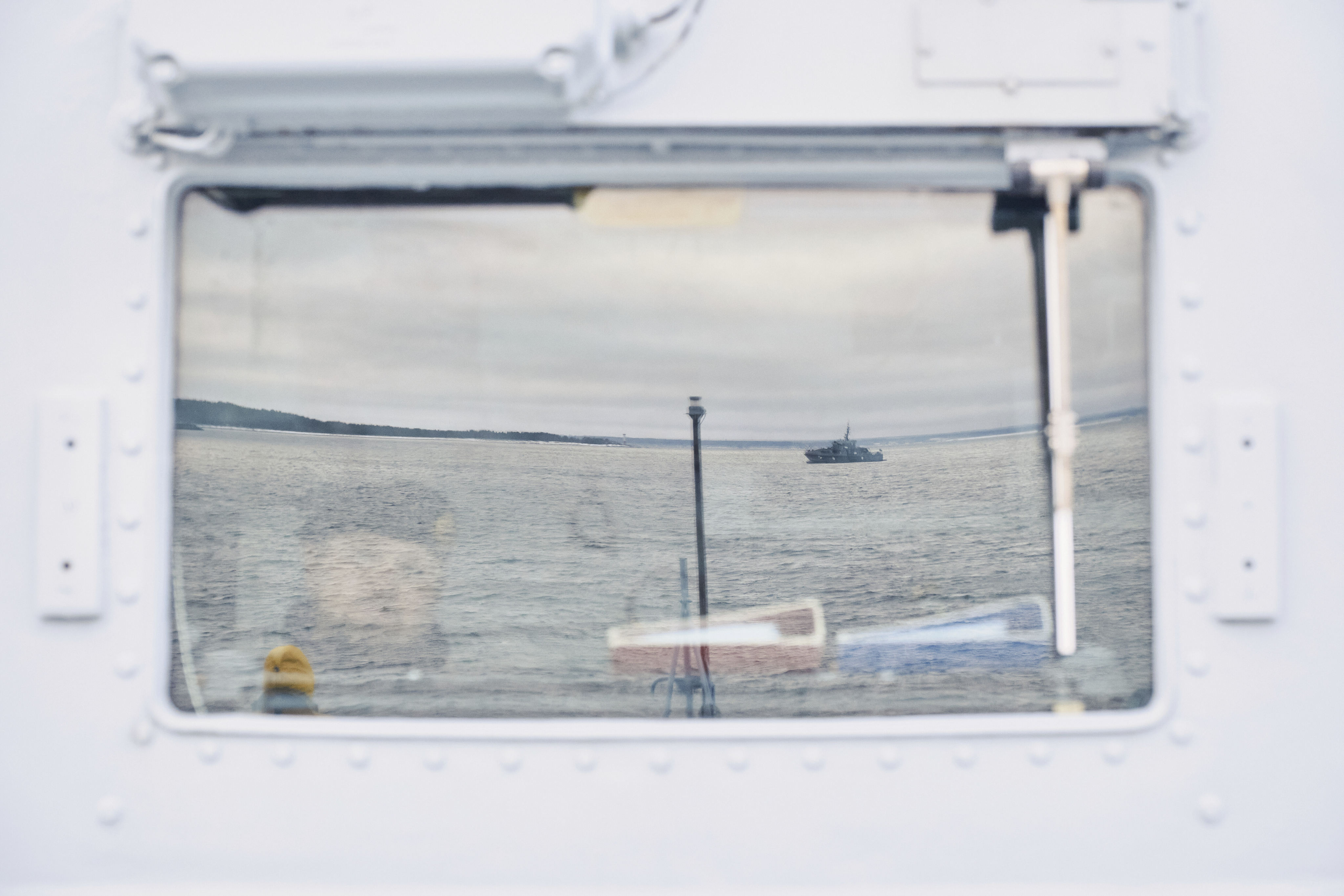 An Estonian naval ship sails in the Baltic Sea as part of stepped-up Nato patrols following suspected sabotage of undersea cables. Photo: AP