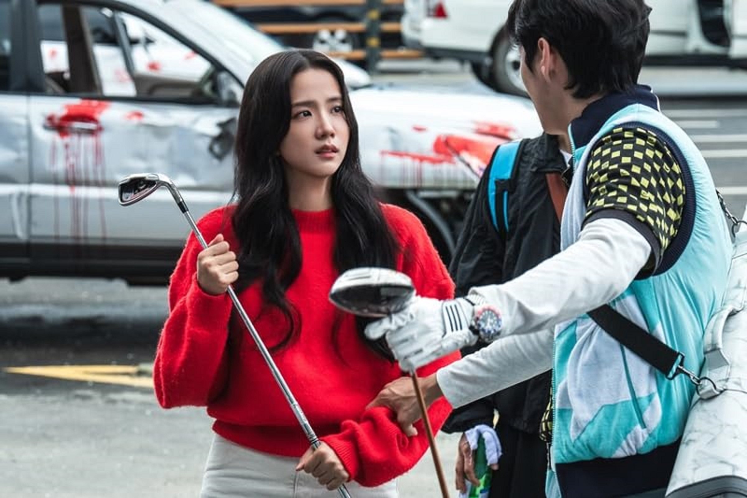 Kim Ji-soo (Jisoo) of K-pop group Blackpink in a still from new K-drama Newtopia.