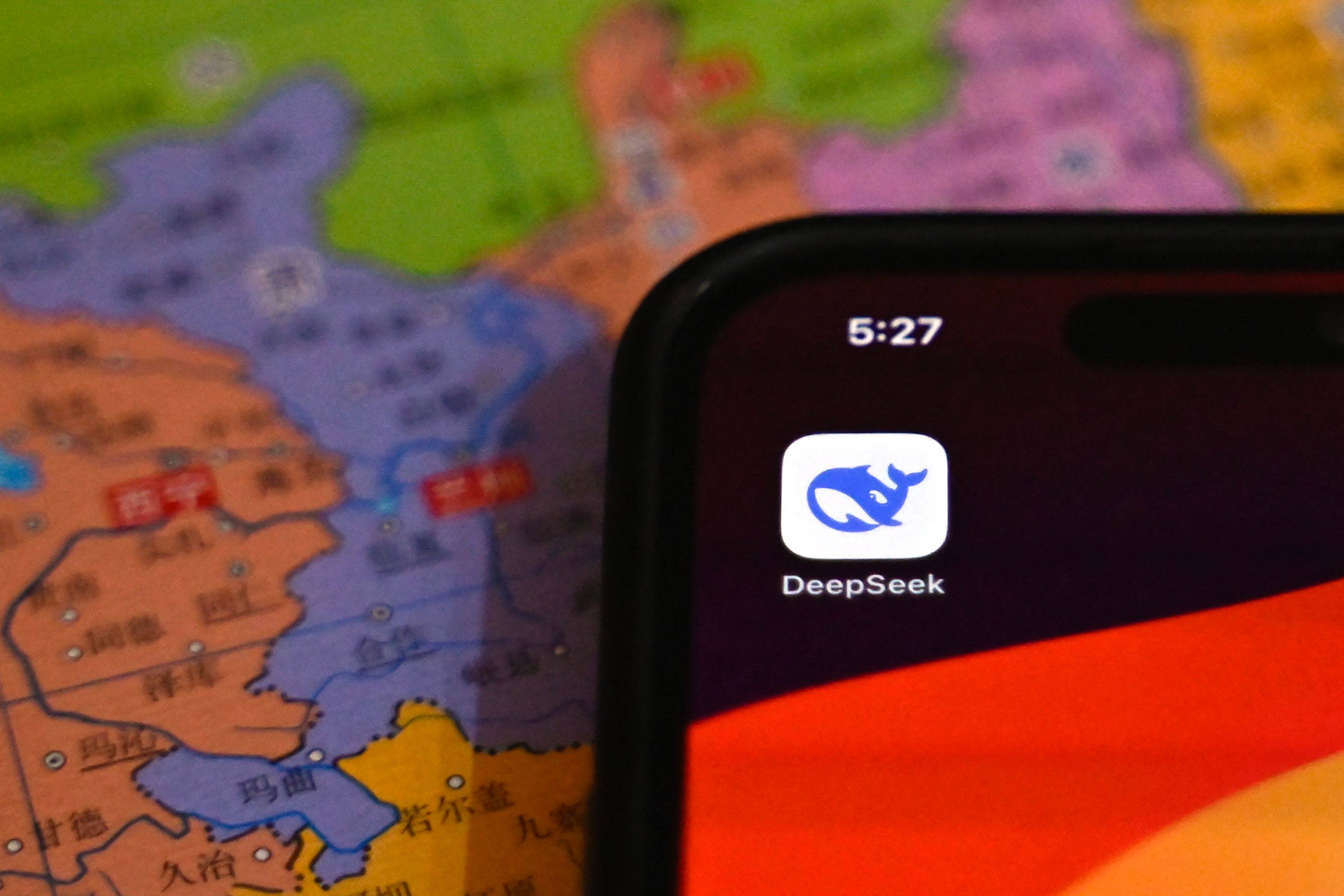 Chinese AI firm DeepSeek has topped the free download charts in app stores in both China and the US. Photo: AFP