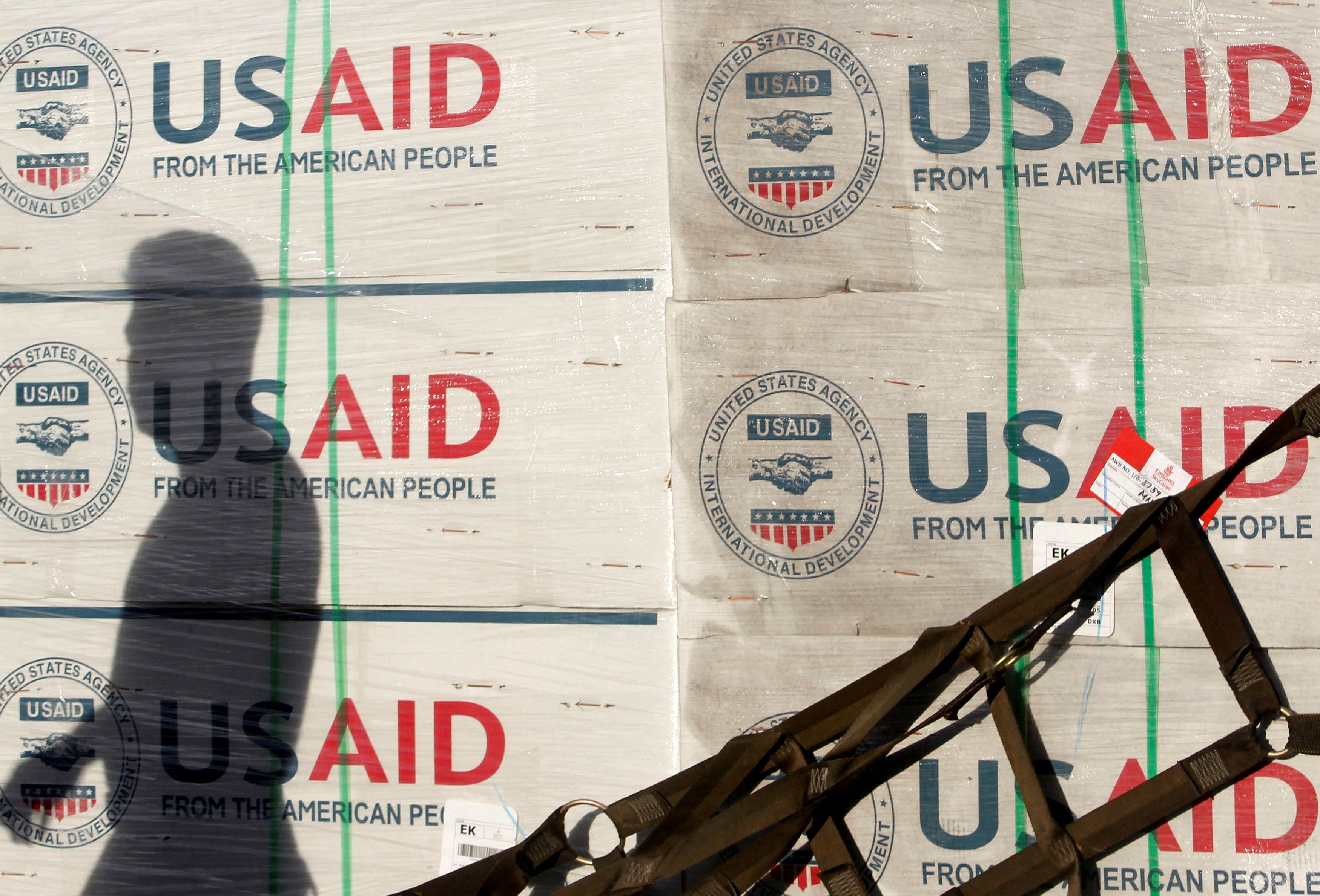 Boxes of relief items from the US Agency for International Development (USAID) in the Philippines in 2013. An executive order by President Donald Trump has suspended all foreign aid, pending review. Photo: Reuters