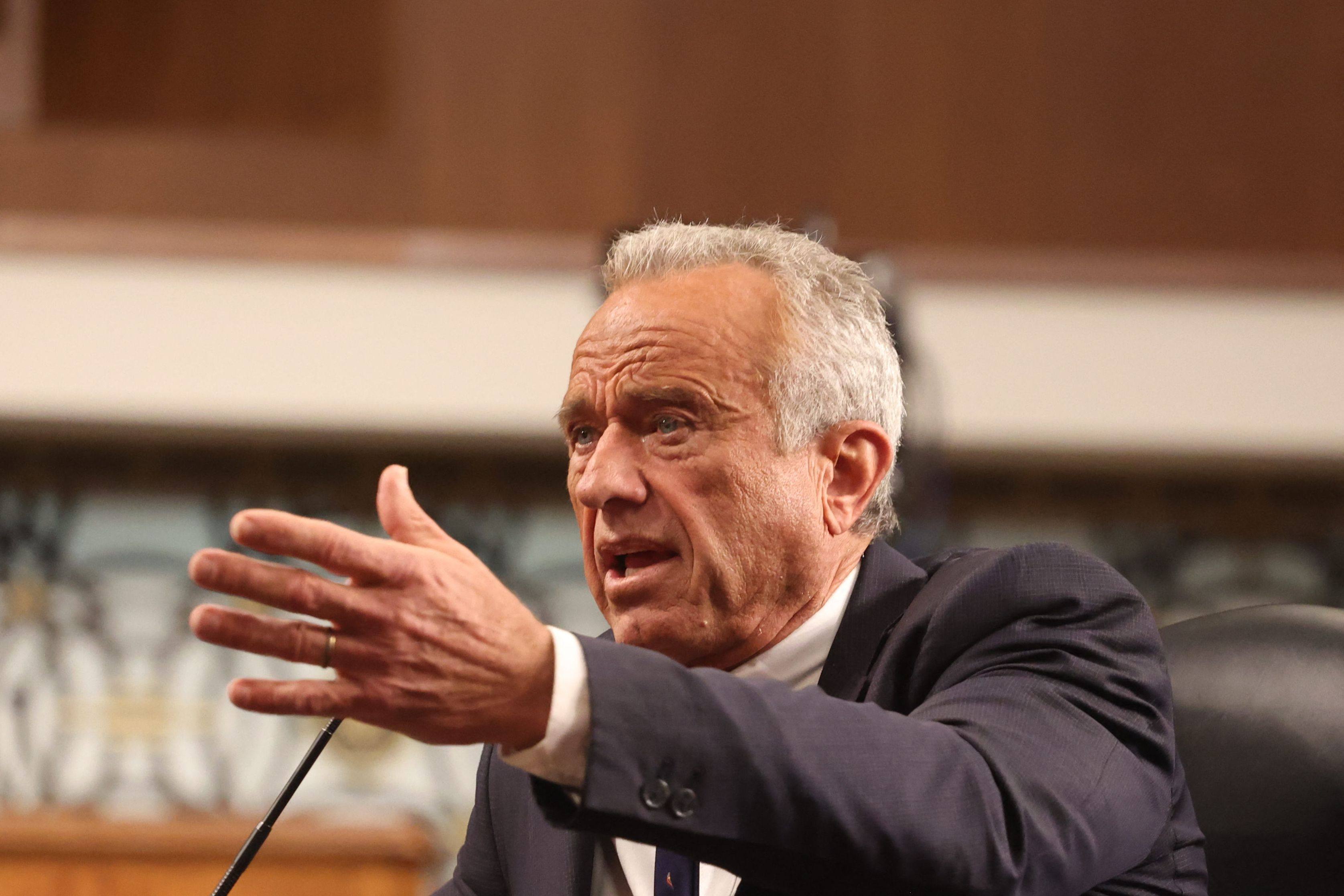 US Secretary of Health and Human Services nominee Robert F. Kennedy Jnr testifies during a Senate Finance Committee hearing on Capitol Hill on Wednesday. Photo: AFP