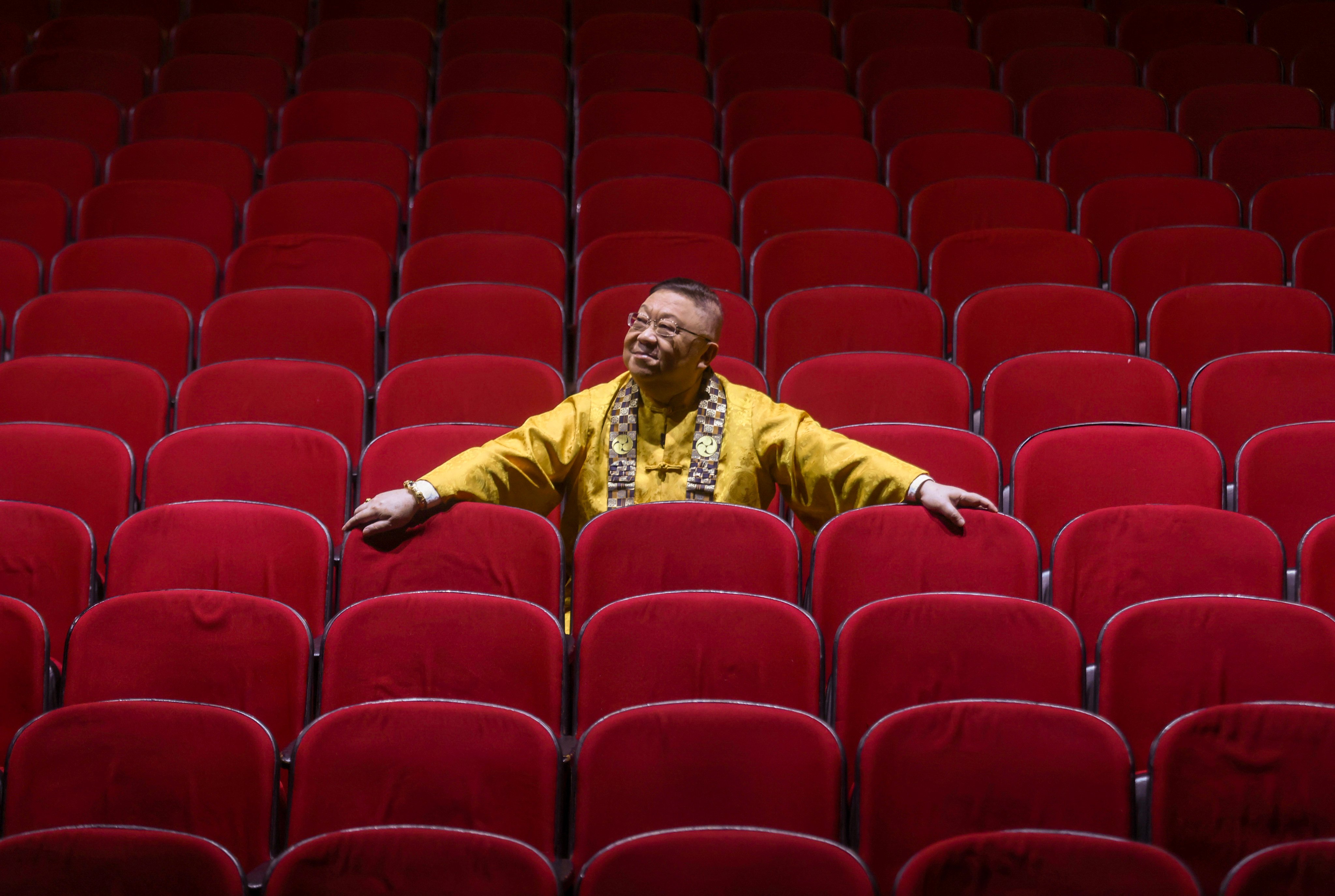 Cantonese opera impresario and composer Edward Li at the Sunbeam Theatre, which will close in March. Photo: Jonathan Wong