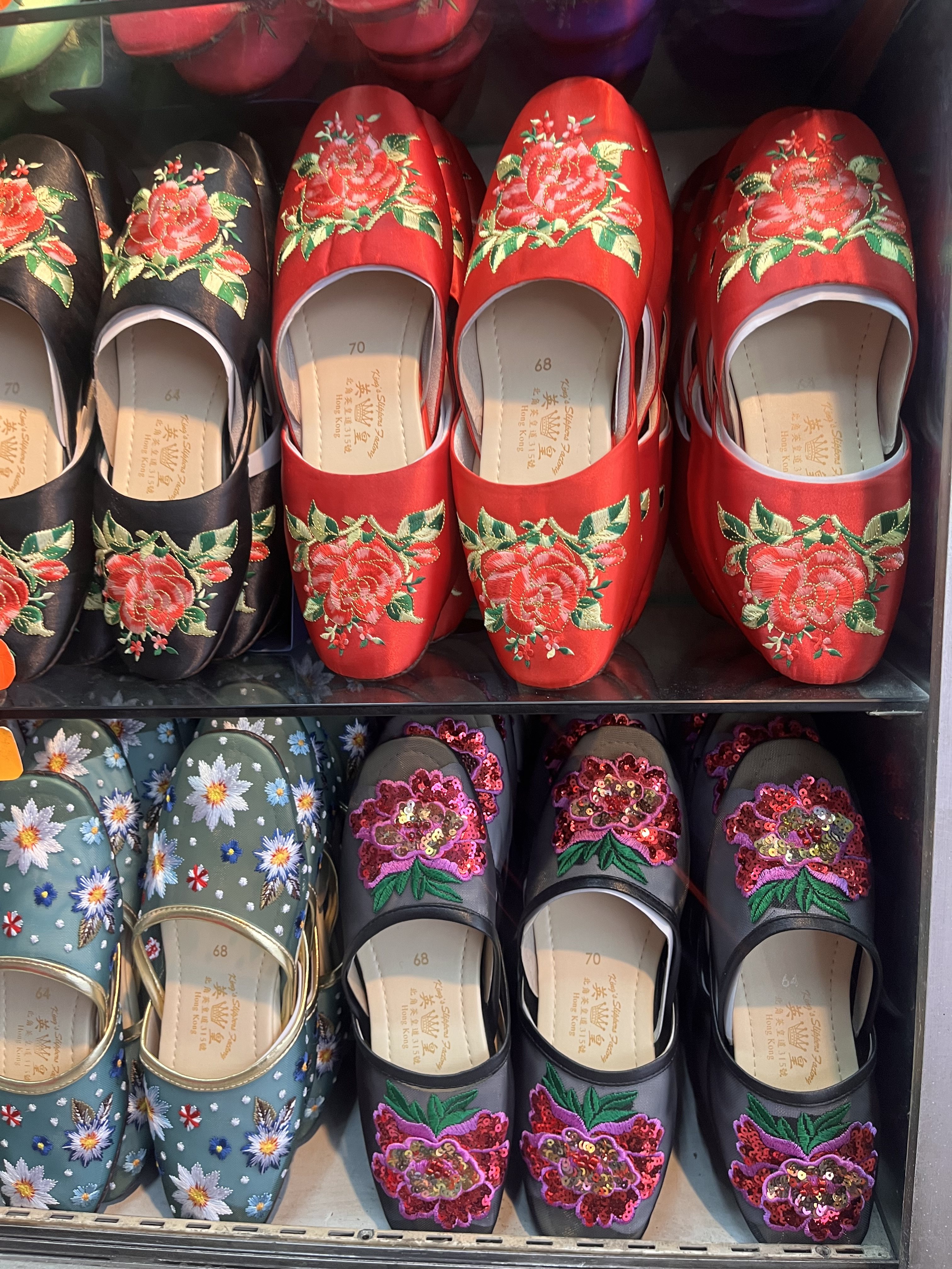 King’s Slippers in North Point, Hong Kong, has been selling embroidered shoes since it opened in 1960. Photo: Kylie Knott
