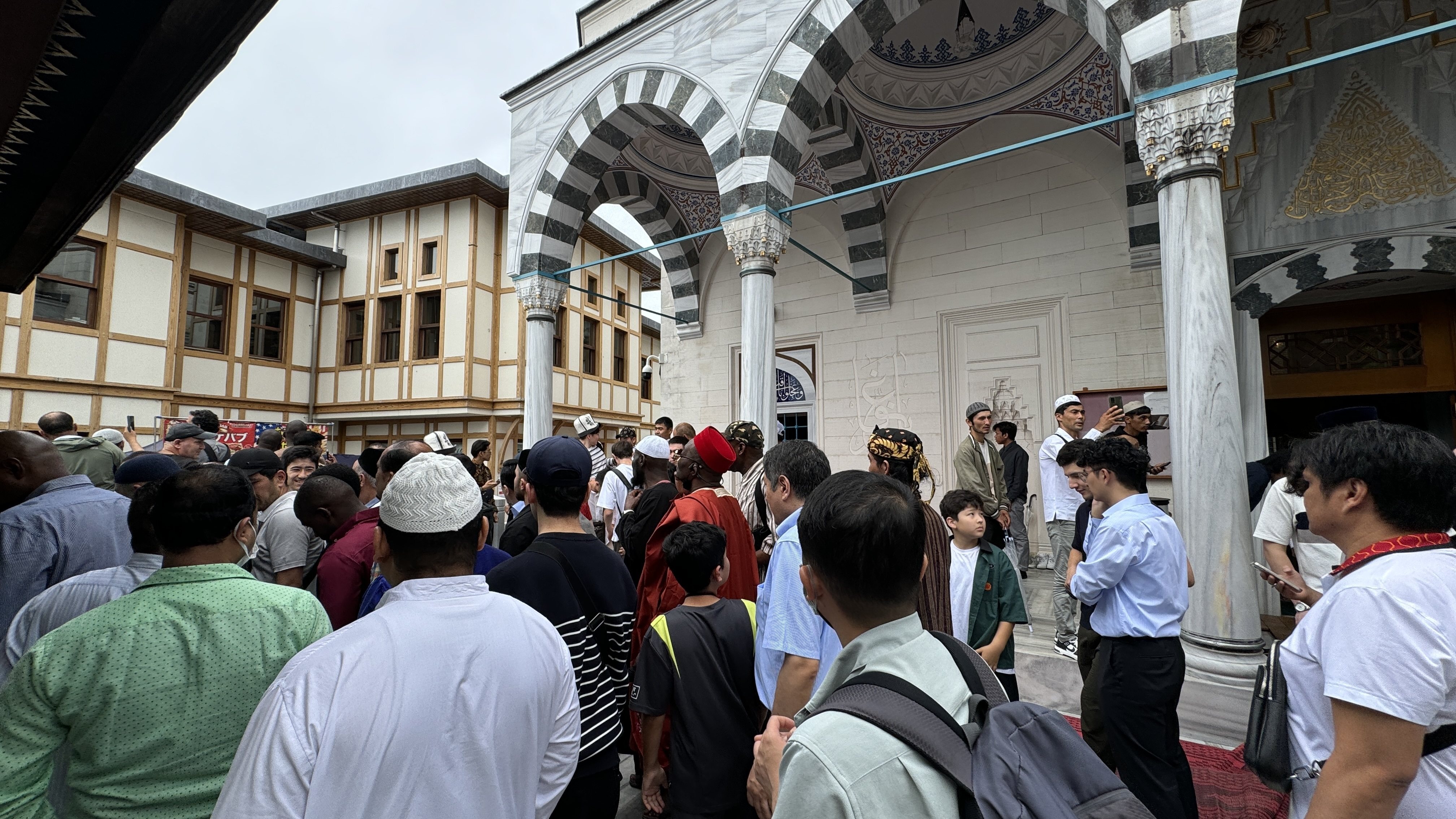 Muslims arrive at Tokyo Mosque in Japan to perform the Eid al-Adha prayer in June last year. Photo: Anadolu via Getty Images