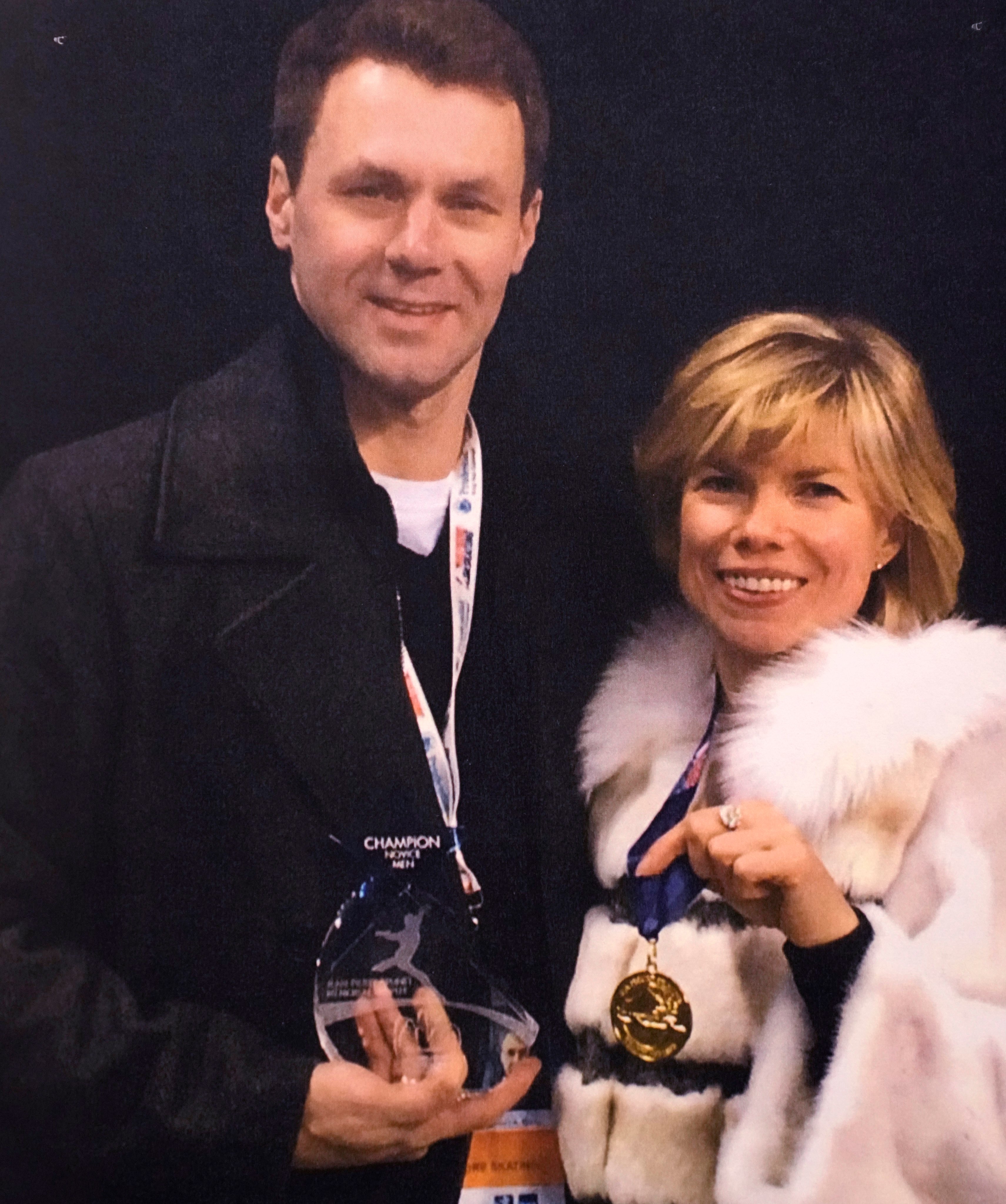 Vadim Naumov (left) and Evgenia Shishkova, who died in an airplane collision with a helicopter on  Wednesday, are seen in a recent photo. Photo: The Skating Club of Boston photograph via AP