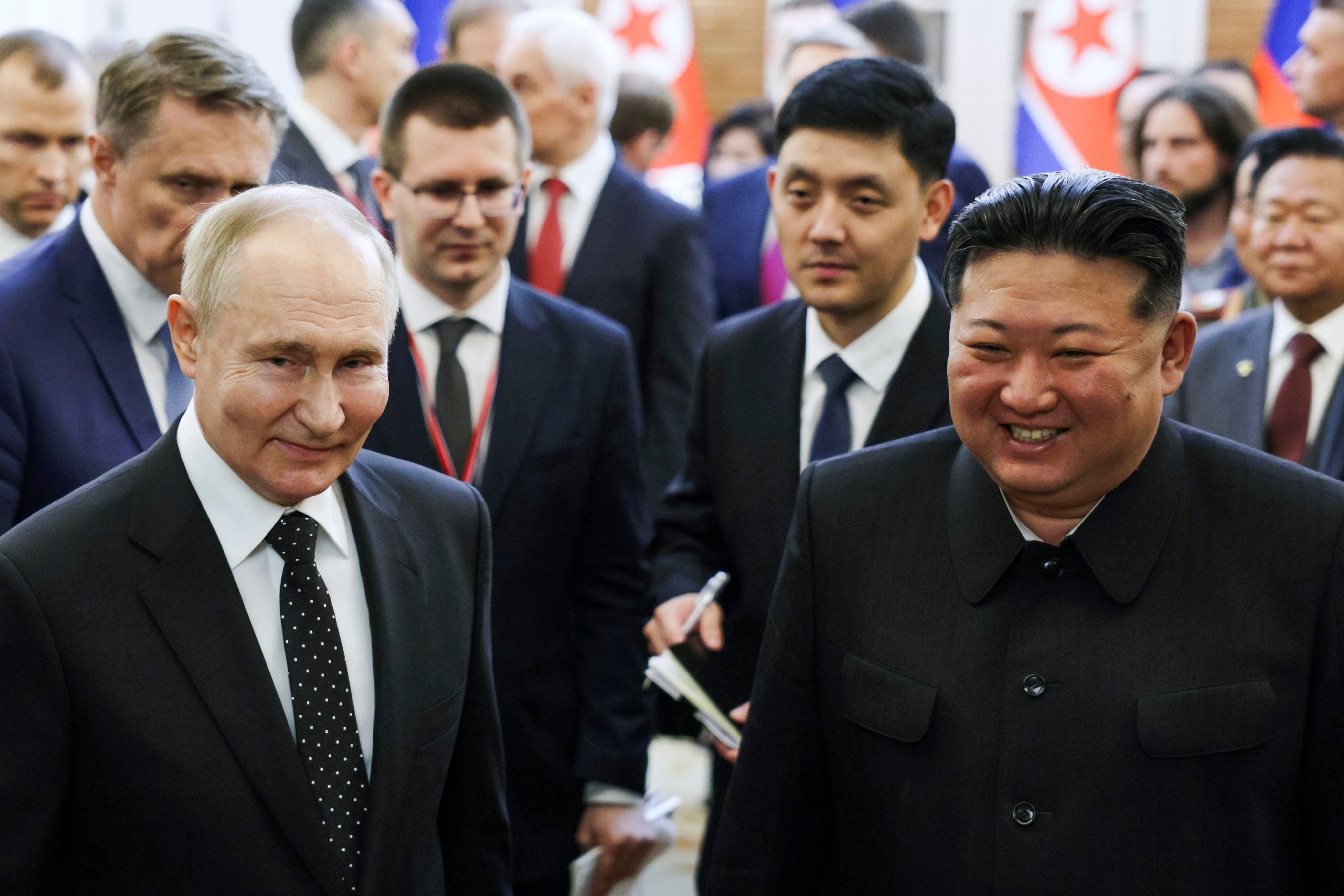 Russian President Vladimir Putin visited North Korea and met its leader Kim Jong-un in June. Photo: via AP 