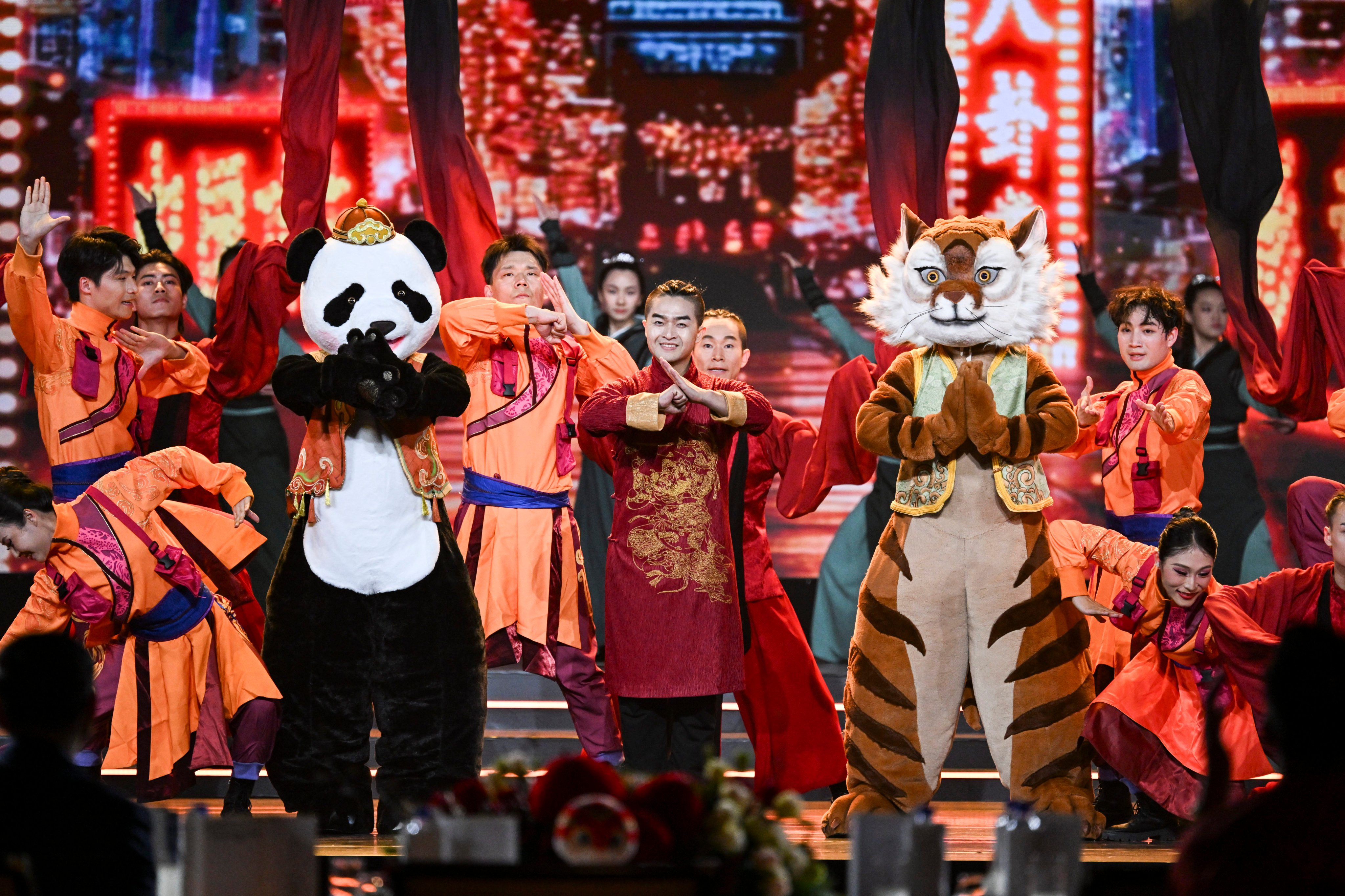 Artists perform Chinese martial arts at a Lunar New Year ceremony and gala in Kuala Lumpur, Malaysia, last month. Photo: Xinhua