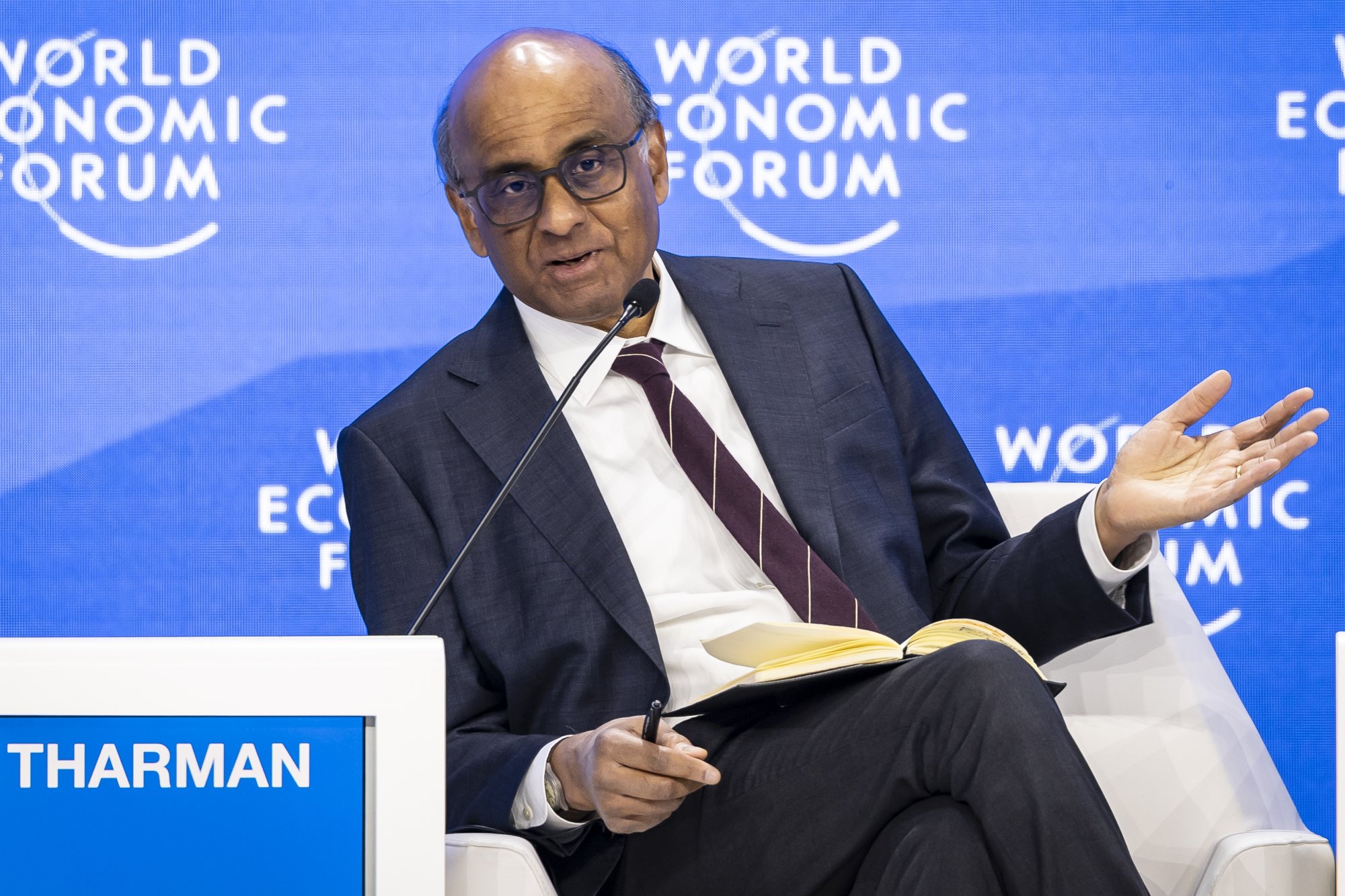 Singapore’s President Tharman Shanmugaratnam told the World Economic Forum in Davos that central banks and fiscal authorities had “made mistakes in the last 15 years”. Photo: EPA-EFE