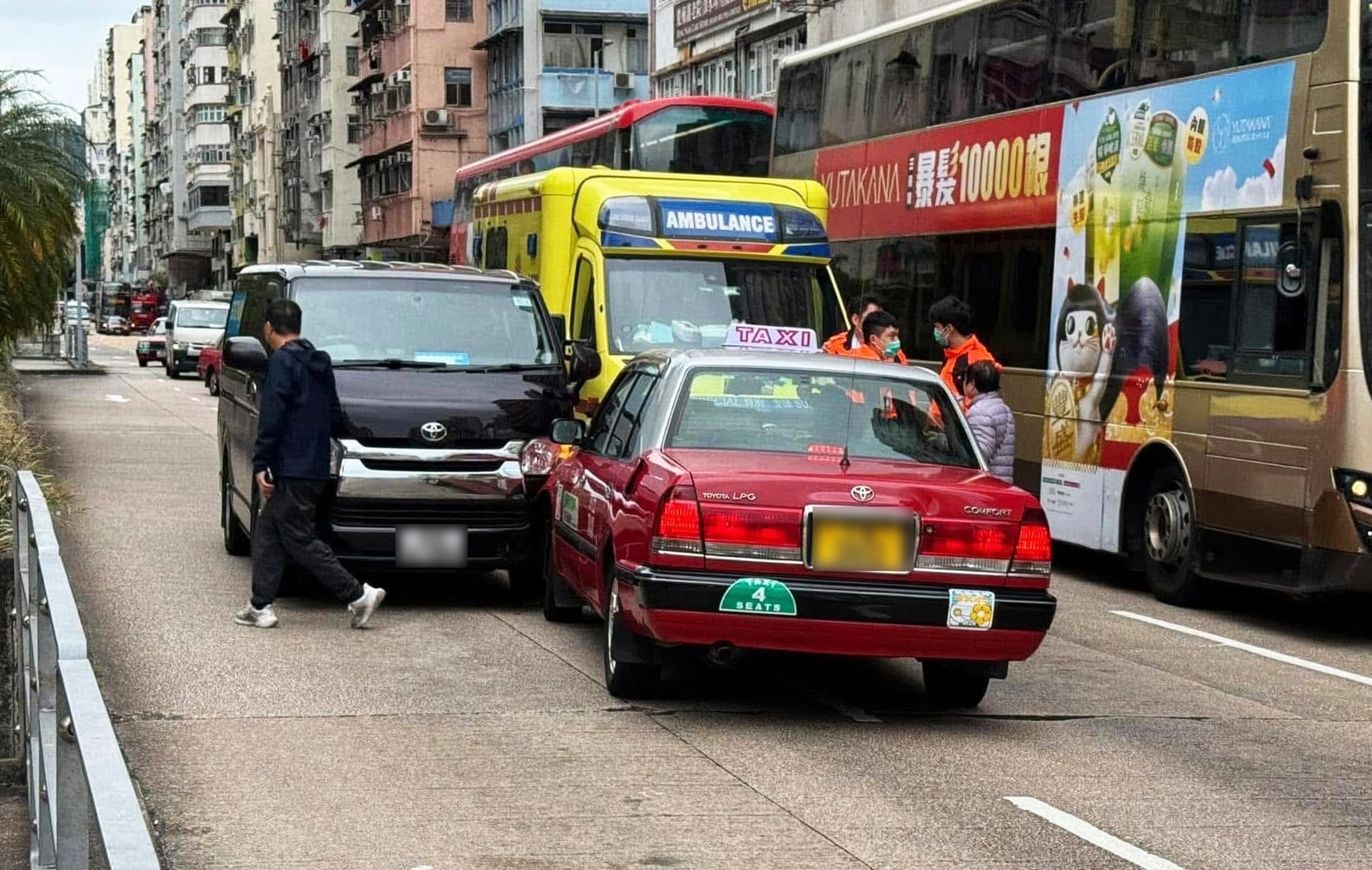 The collision in Sham Shui Po occurred at around 12.30pm on Monday. Photo: Handout