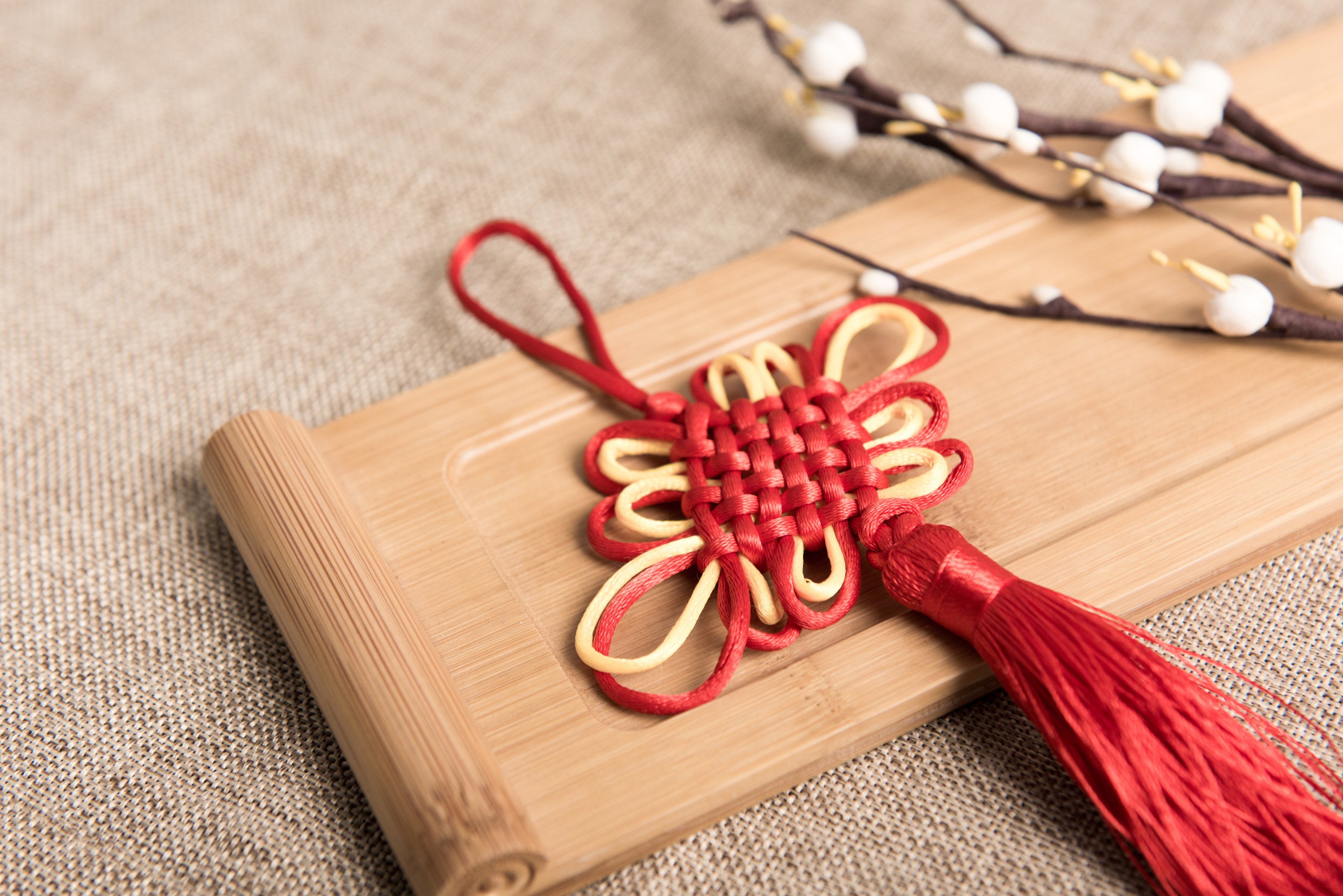 Chinese knots have a long history, and are especially popular at Lunar New Year because they are believed to bring good luck. Photo: Shutterstock