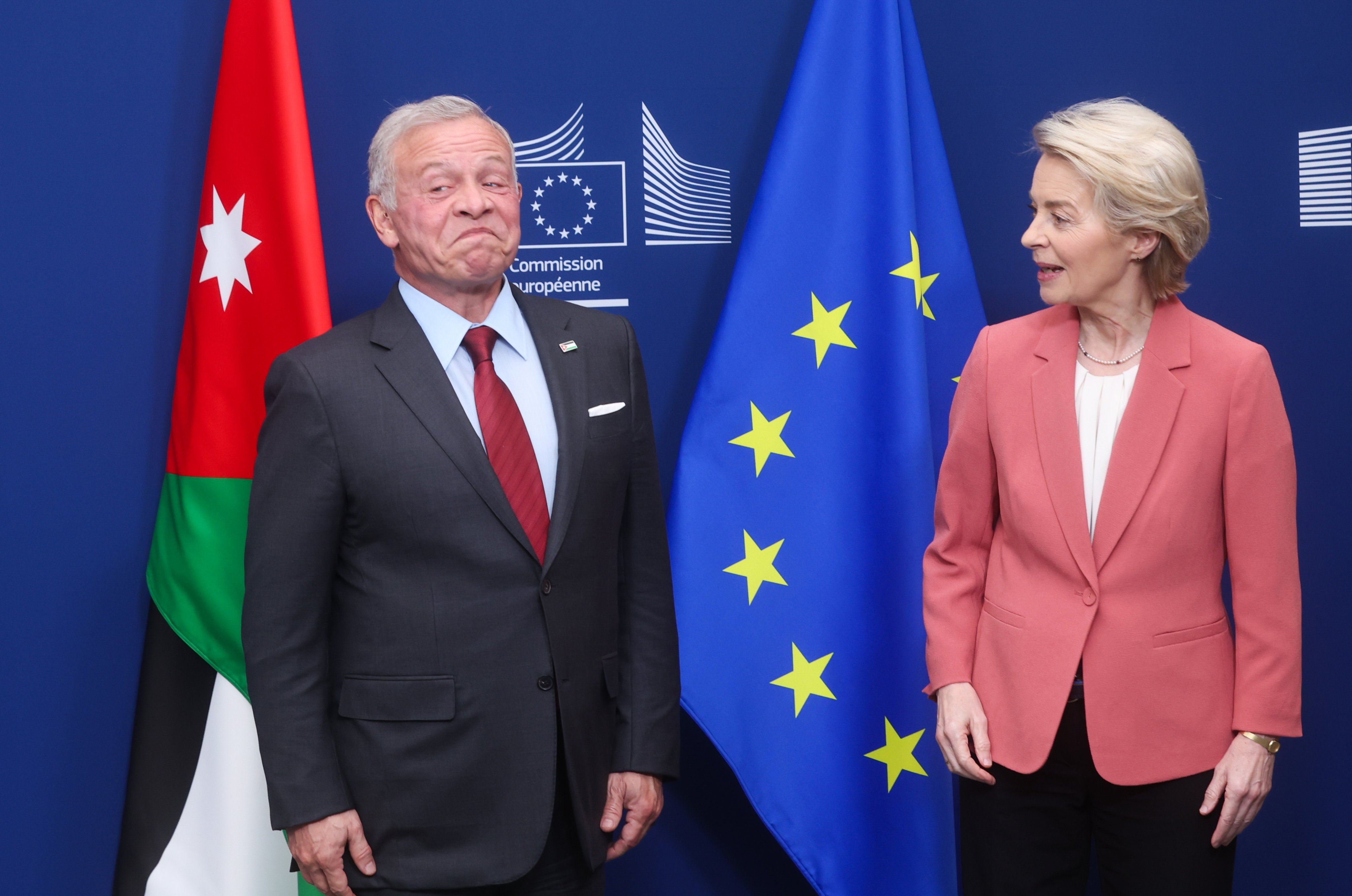 Jordan’s King Abdullah at the EU Commission headquarters in Brussels, Belgium on Wednesday. The king will meet US President Donald Trump in Washington on February 11, Jordanian state news agency reported on Sunday. Photo: EPA-EFE