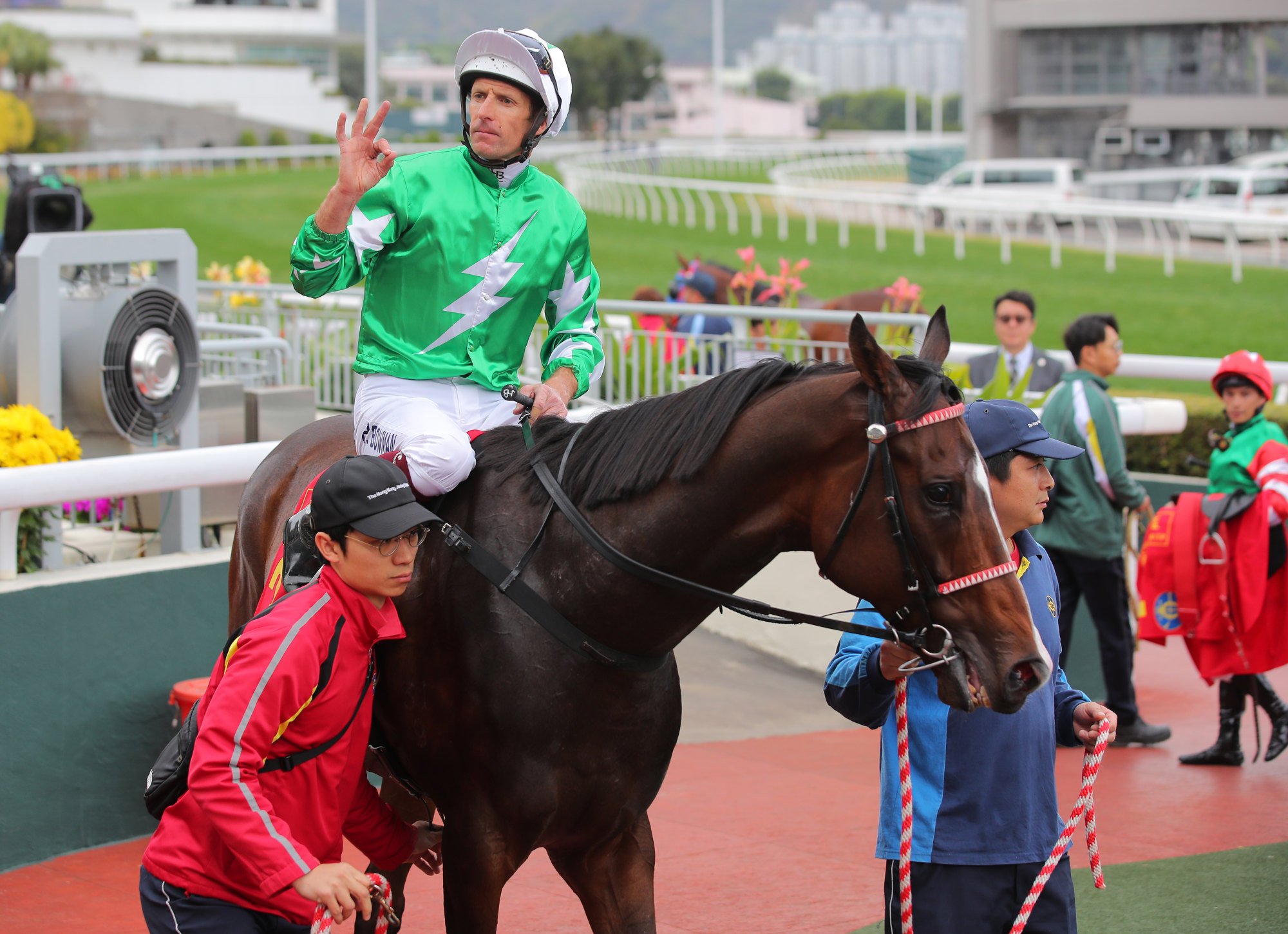 Hugh Bowman after sealing his Lunar New Year four-timer on Green N White.