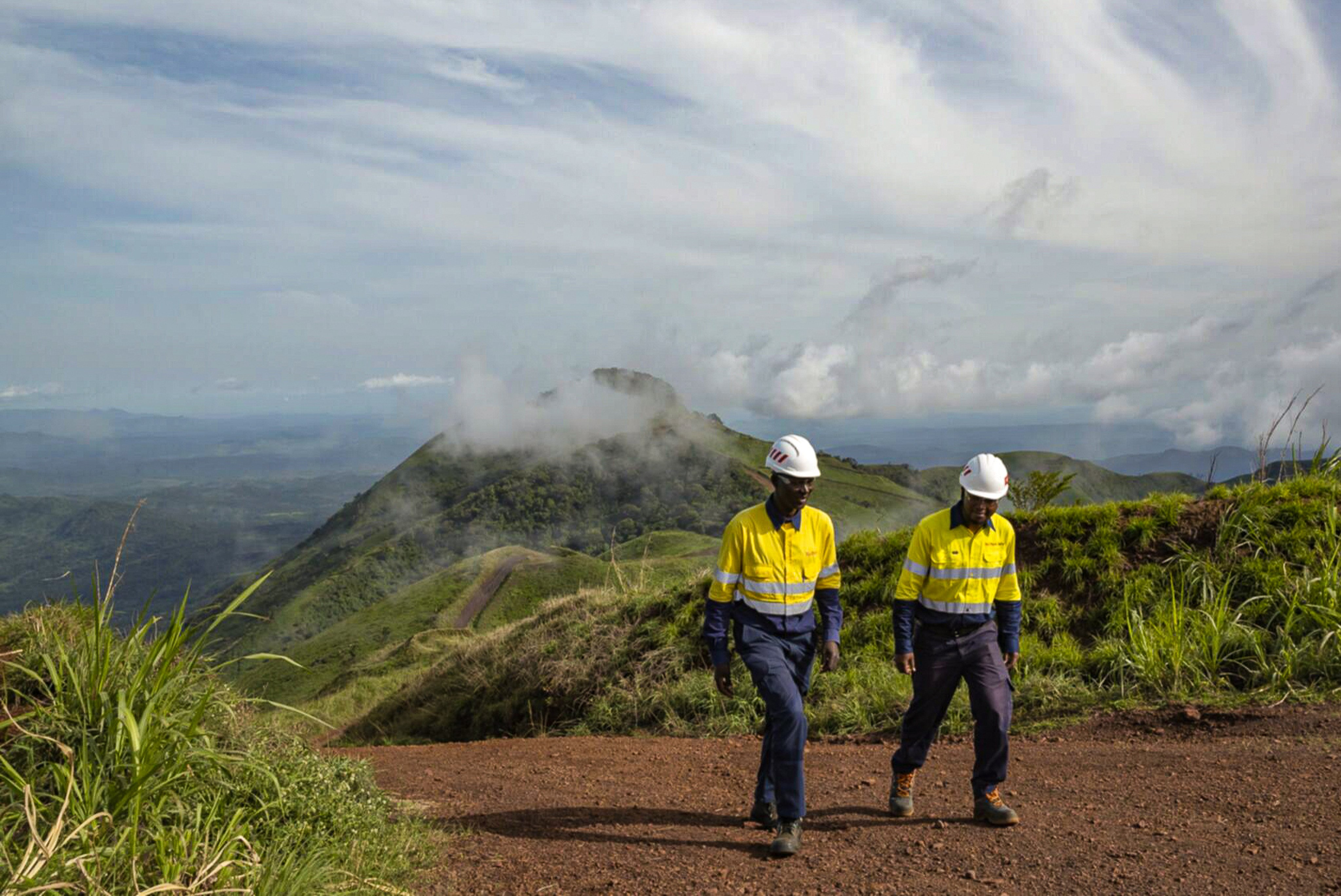 Workers at the Simandou high-grade iron ore project in Guinea, which is on track to achieve first production at the mine gate in 2025. Photo: Rio Tinto Simfer