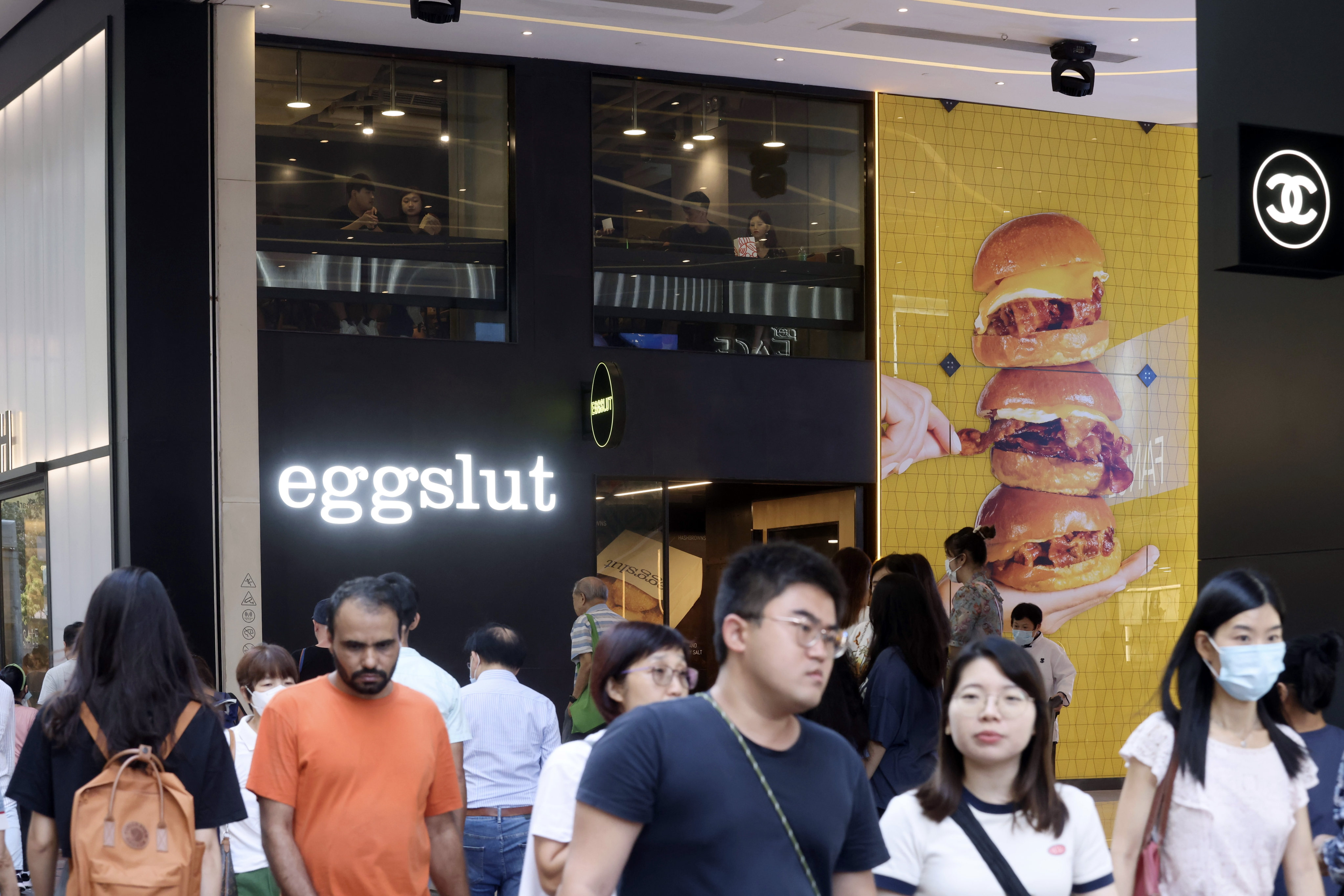 The Eggslut outlet at Fashion Walk in Causeway Bay, pictured on June 28, 2023, shortly after it opened. Photo: Jonathan Wong