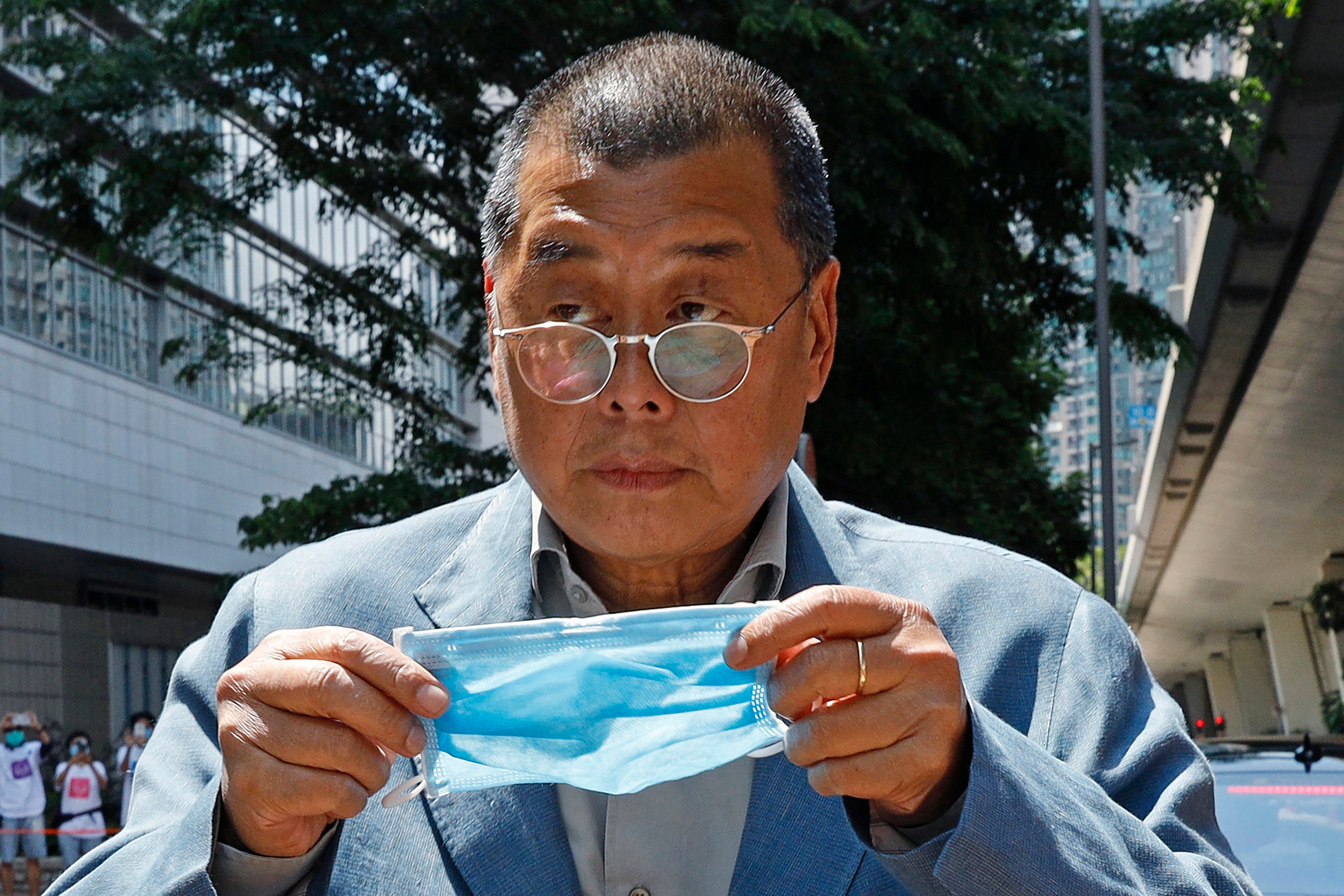 Jimmy Lai before a court appearance in 2020. Photo: AP