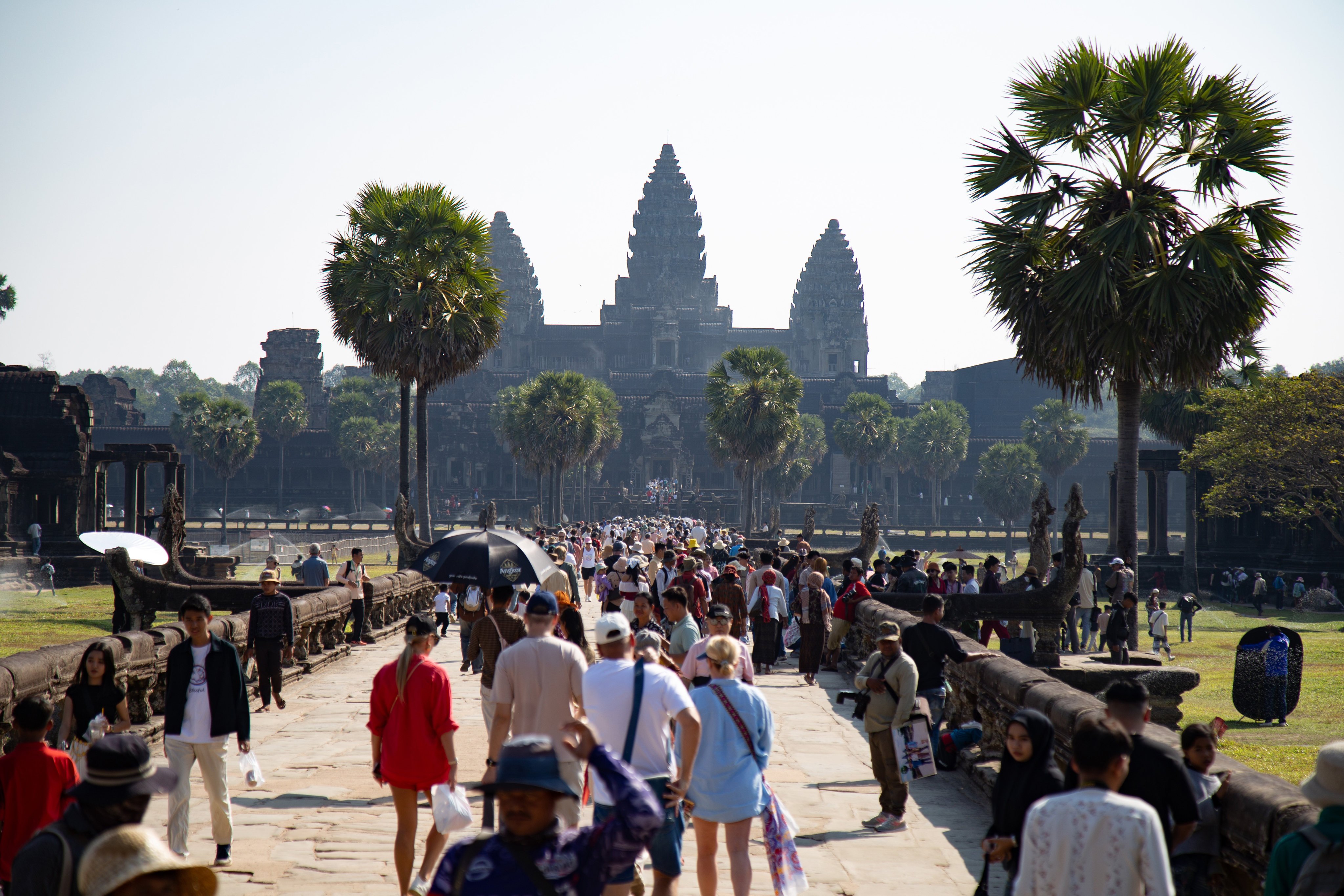 Tourists visit Angkor Wat in Cambodia in January 2025. Photo: Xinhua