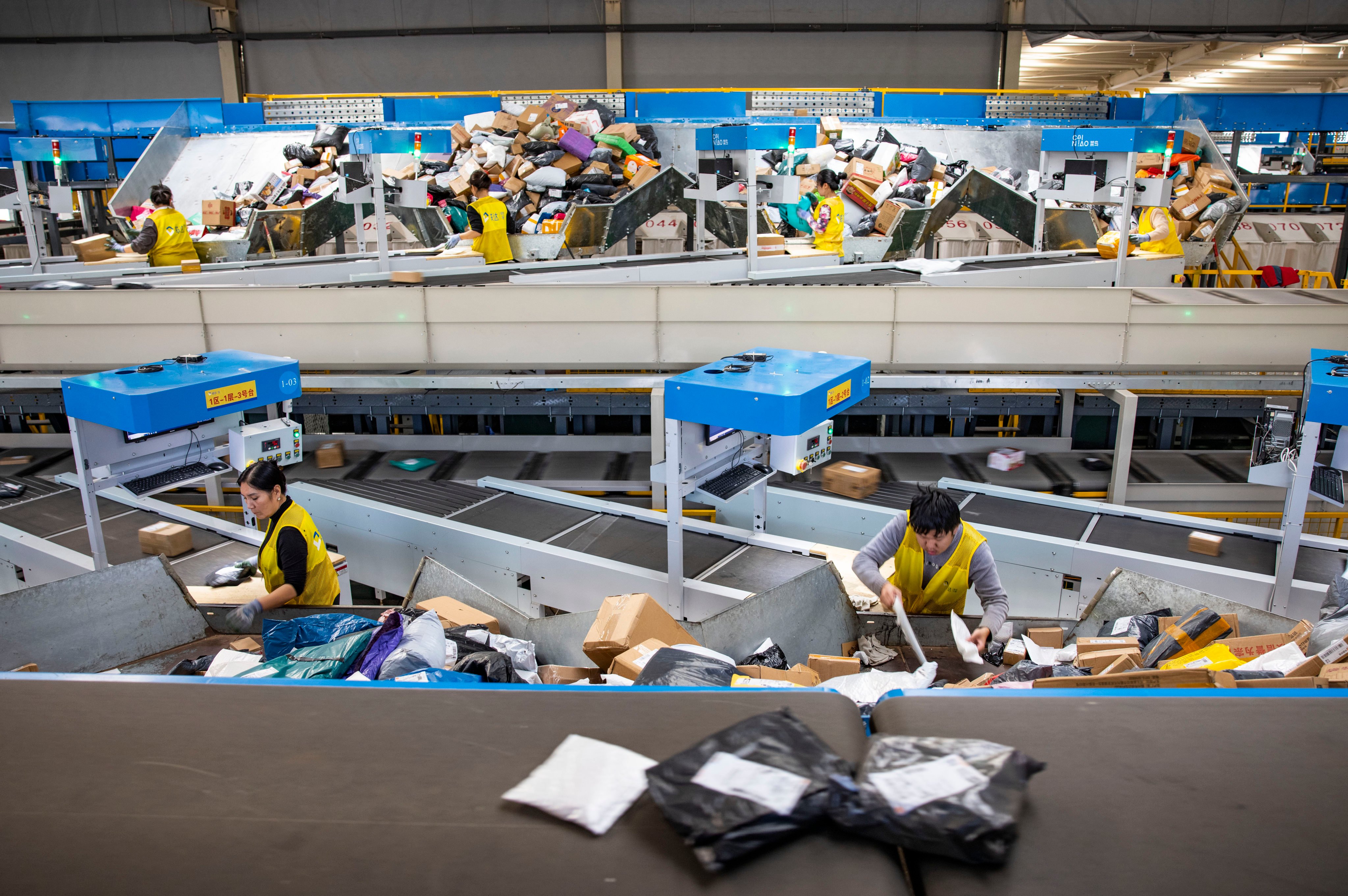 Chinese retailers ship billions of small parcels to the EU each year. Photo: Getty Images 