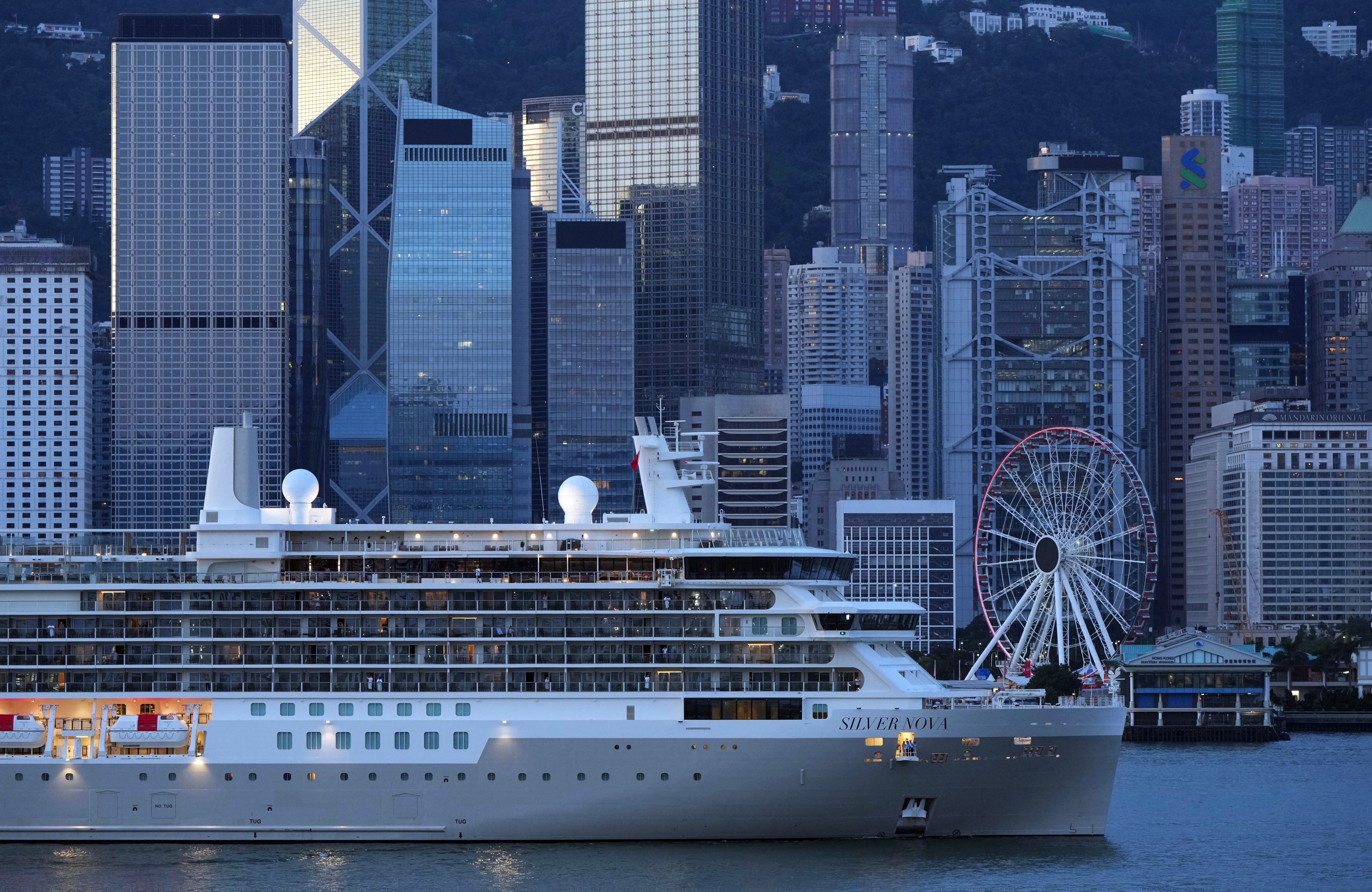 The international luxury cruise ship Silver Nova makes its first visit to Hong Kong and berths at Ocean Terminal in Tsim Sha Tsui in October 2024. Photo: Sam Tsang