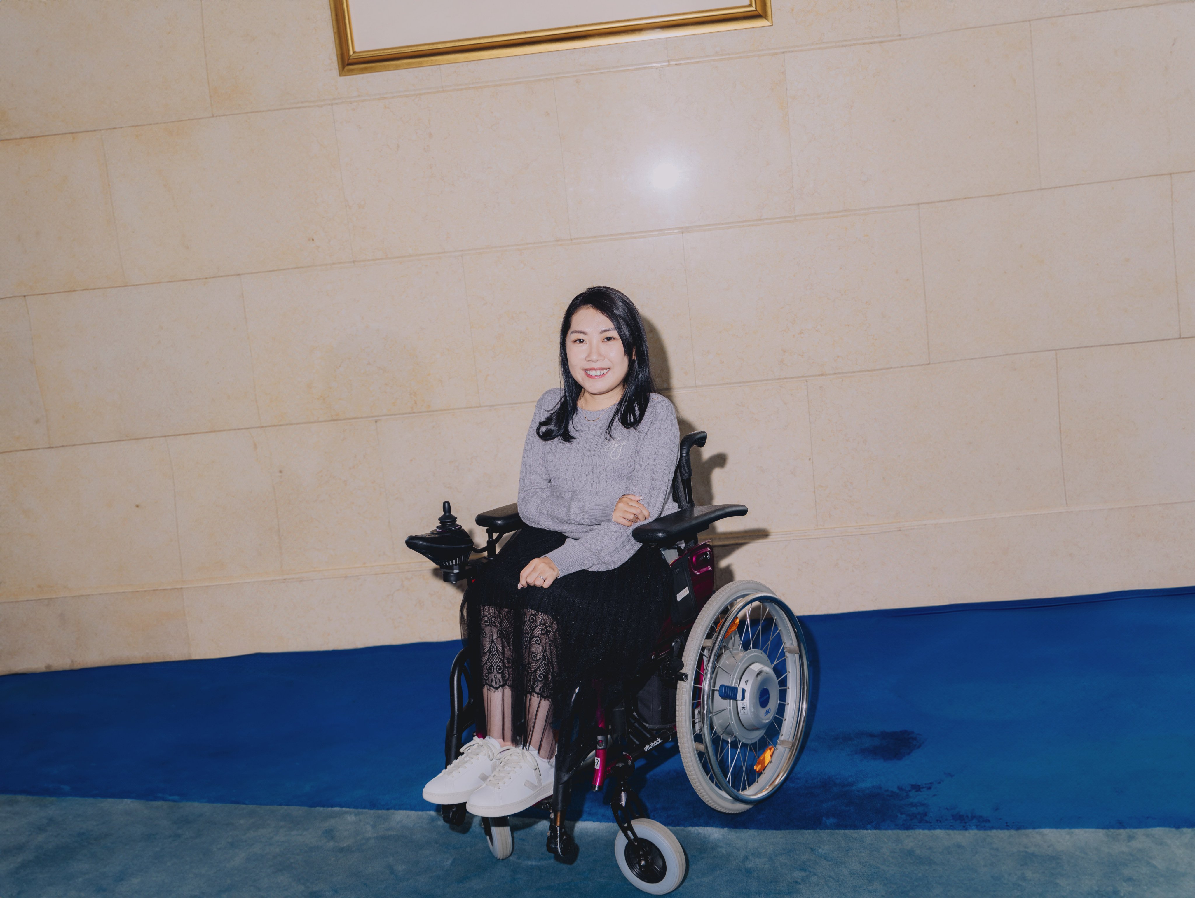 Ho Yuen-kei, Paralympic boccia champion, was born with spinal muscular atrophy. Photo: Jocelyn Tam