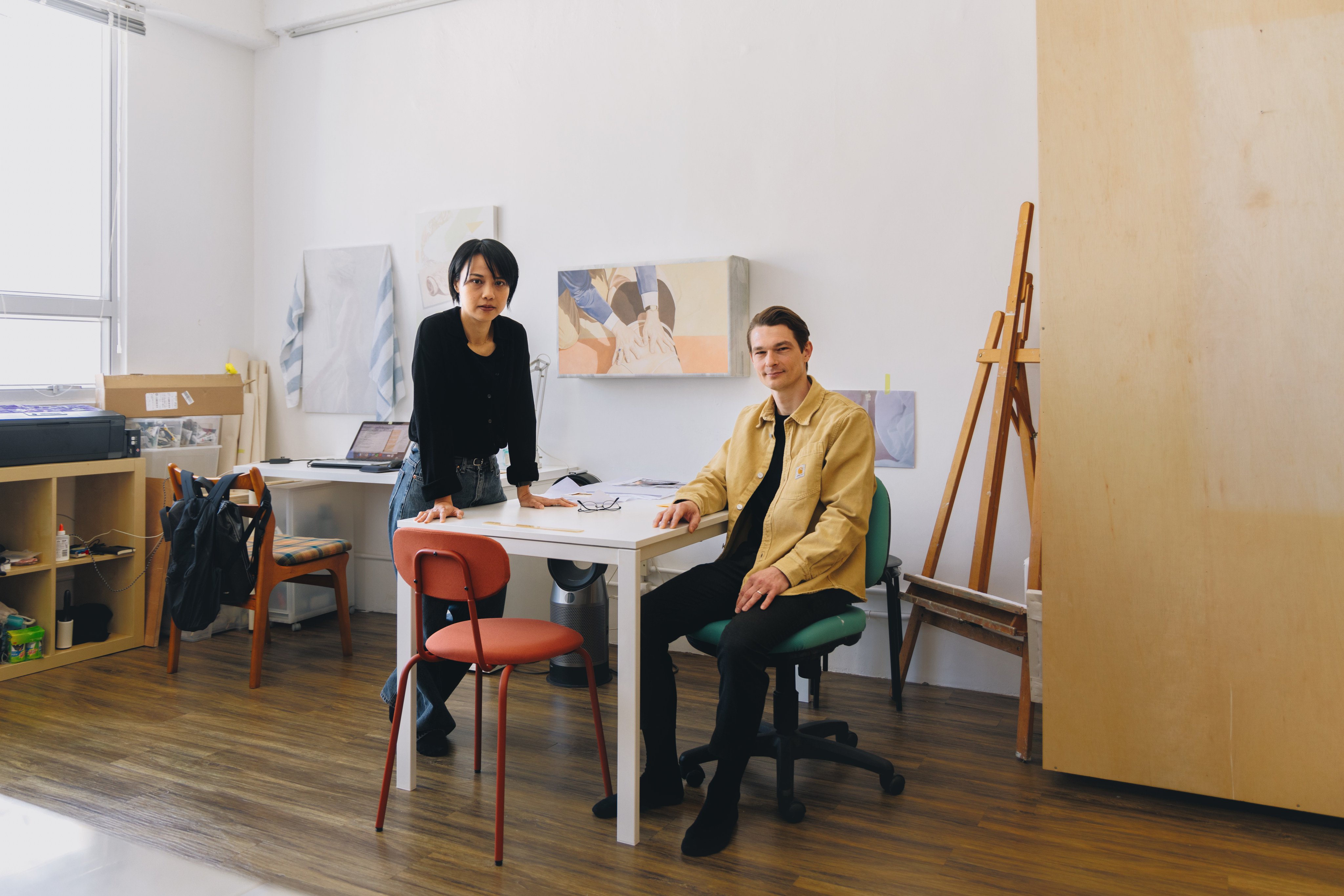 Sarah Lai and Samuel Swope 
at their Fo Tan studio in Hong Kong. Photo: Jocelyn Tam