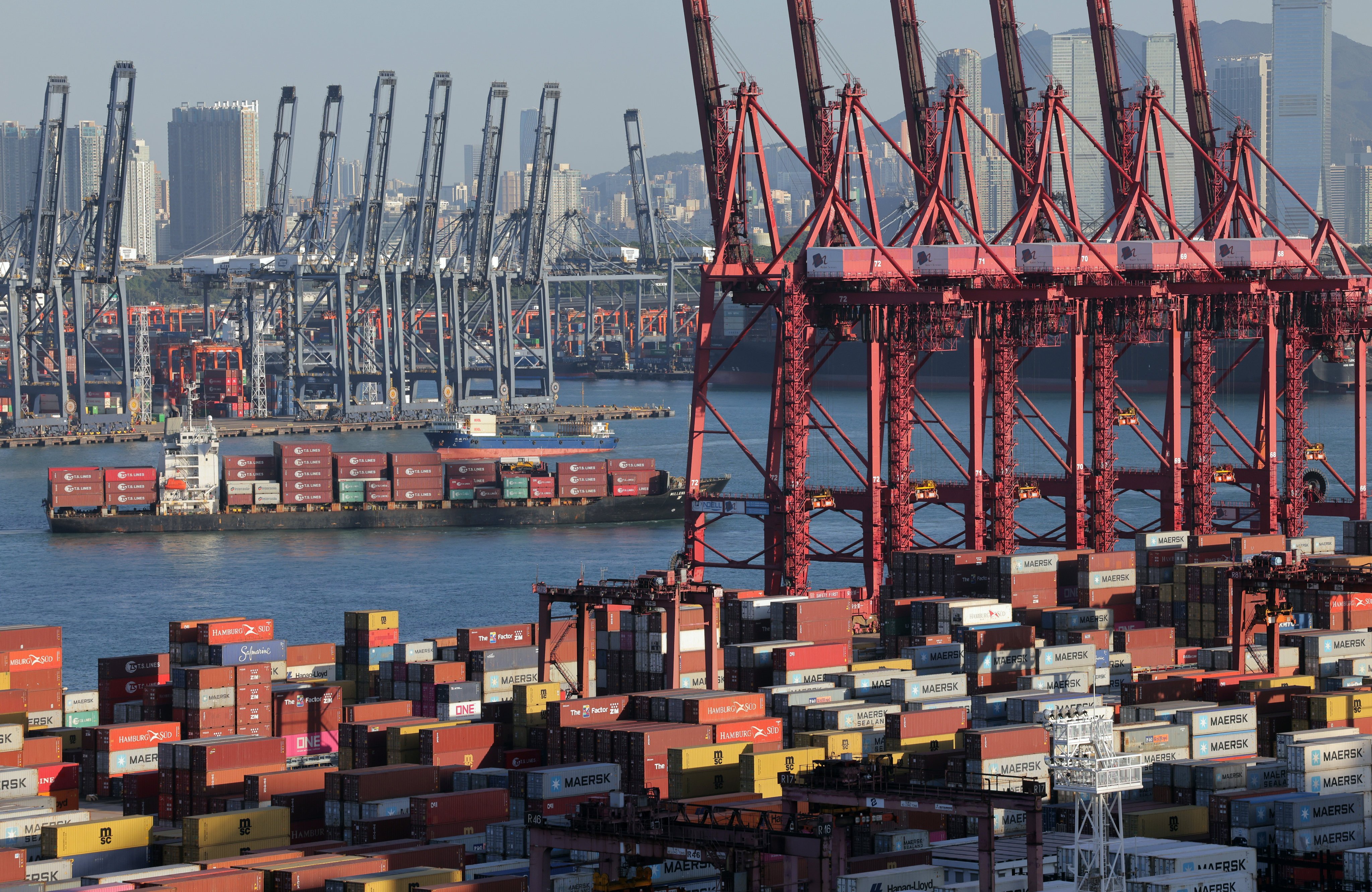 The Kwai Chung Container Terminals. The extra 10 per cent levy, pushes the total tariff burden to about 40 per cent when combined with existing duties. Photo: Jelly Tse