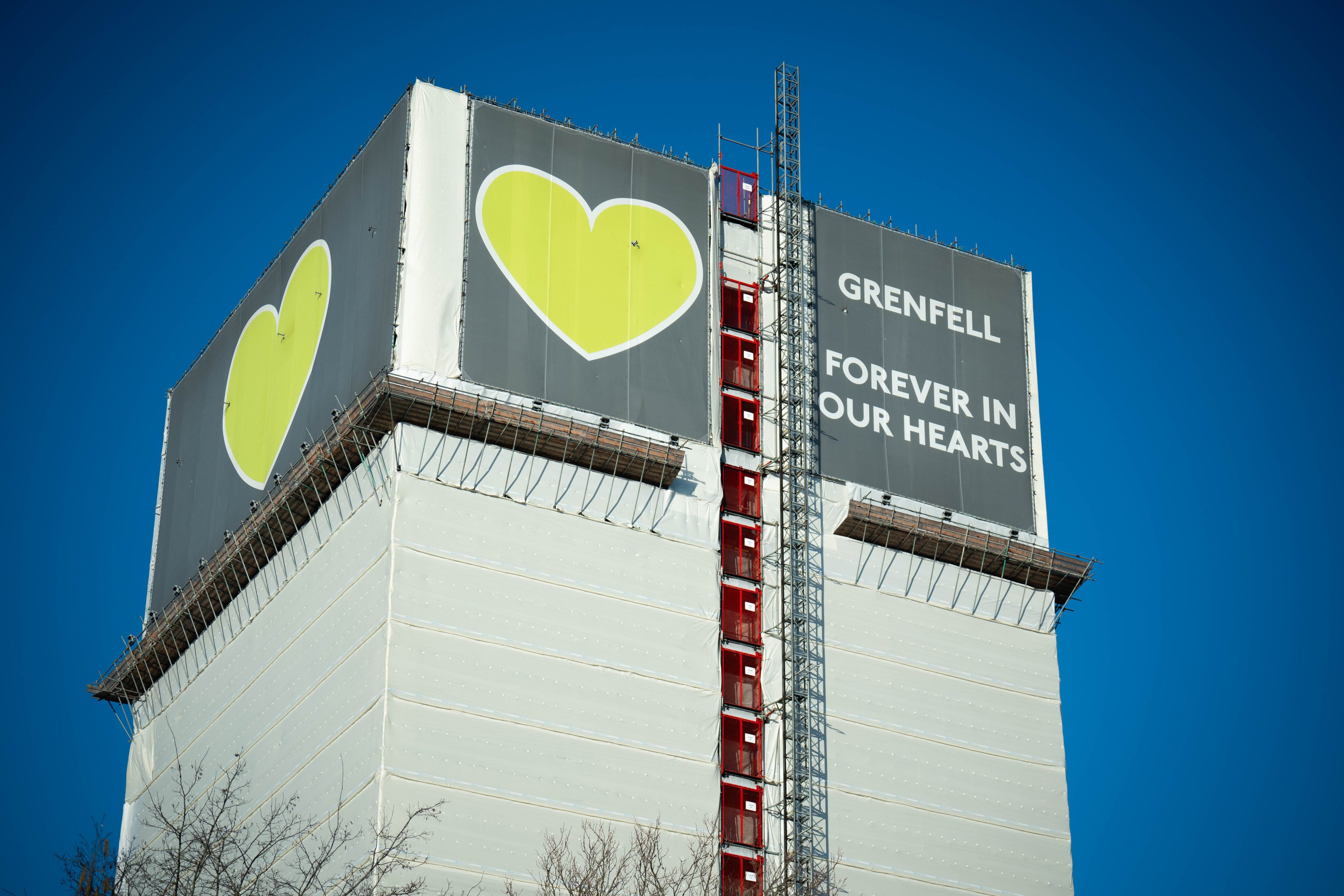 Grenfell Tower in London. The British government has announced that the tower - the scene of a fatal blaze in 2017 - will be demolished. Photo: dpa