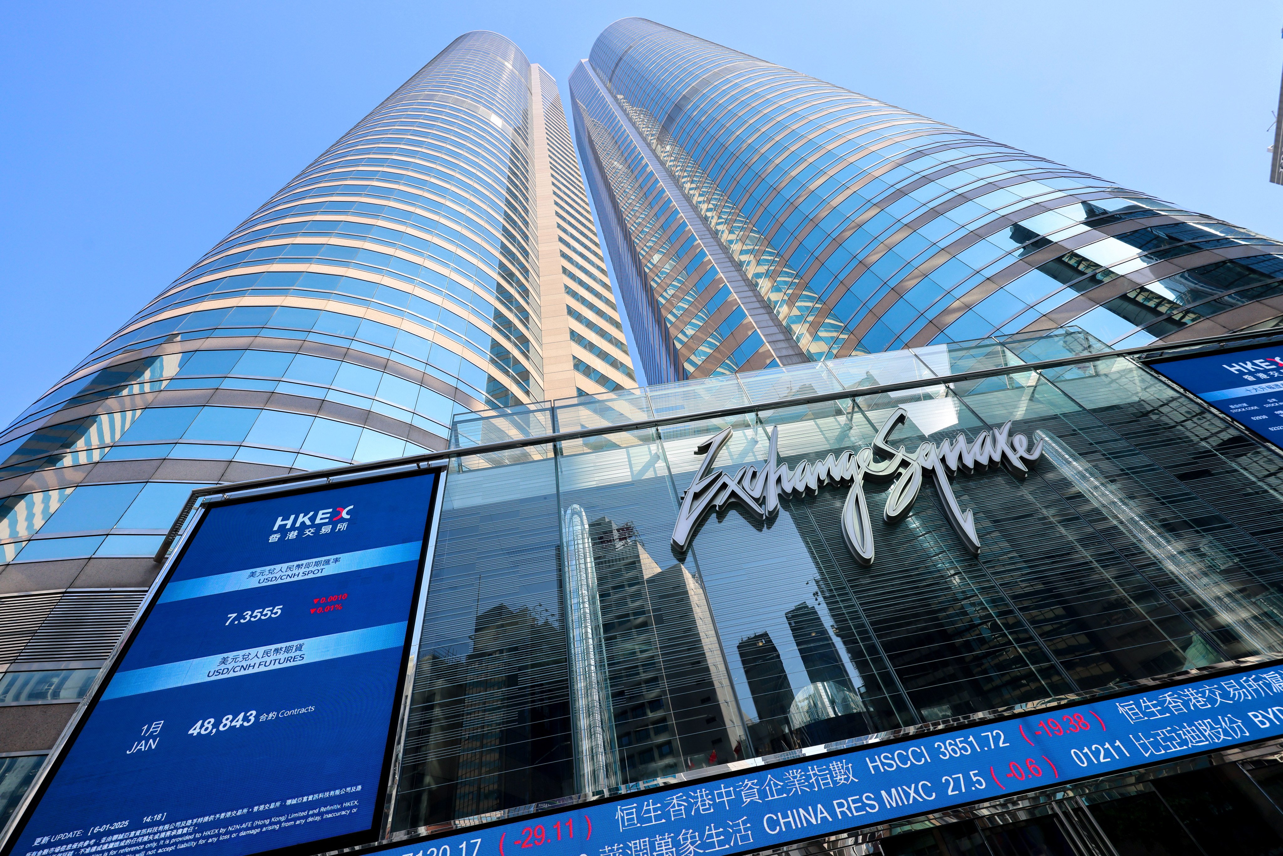 A view of Exchange Square in Central, headquarters to Hong Kong’s bourse operator, on January 9, 2025. Photo: Jelly Tse