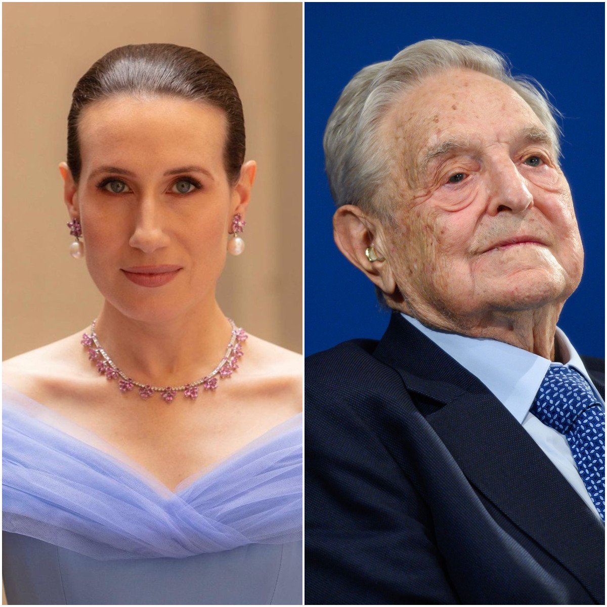 New York socialite and investor Jamie Singer Soros and her billionaire father-in-law, George Soros. Photos: @jamie.soros/Instagram, TNS