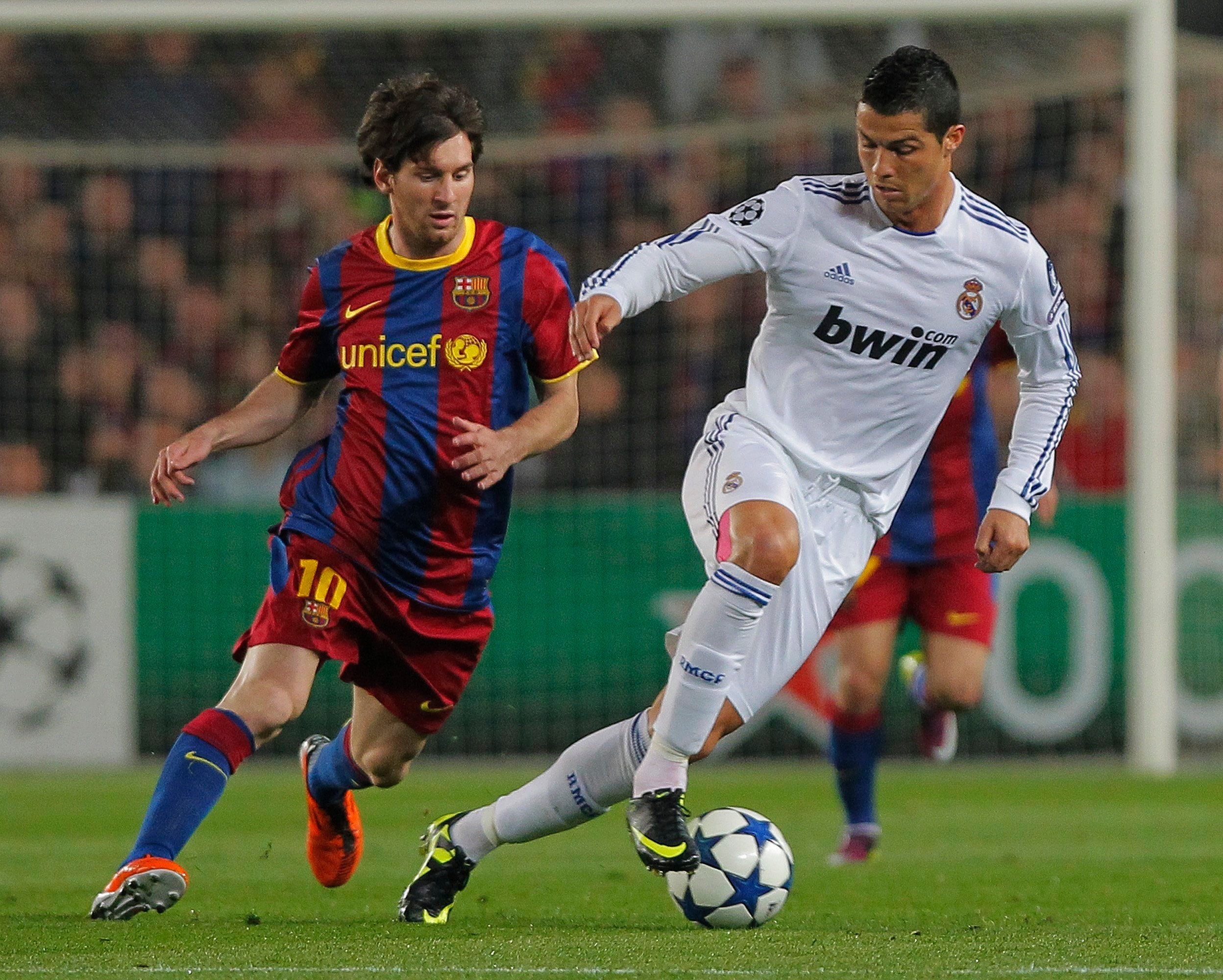 Lionel Messi (left) and Cristiano Ronaldo formed arguably the greatest rivalry in football history over the past two decades. Photo: AP