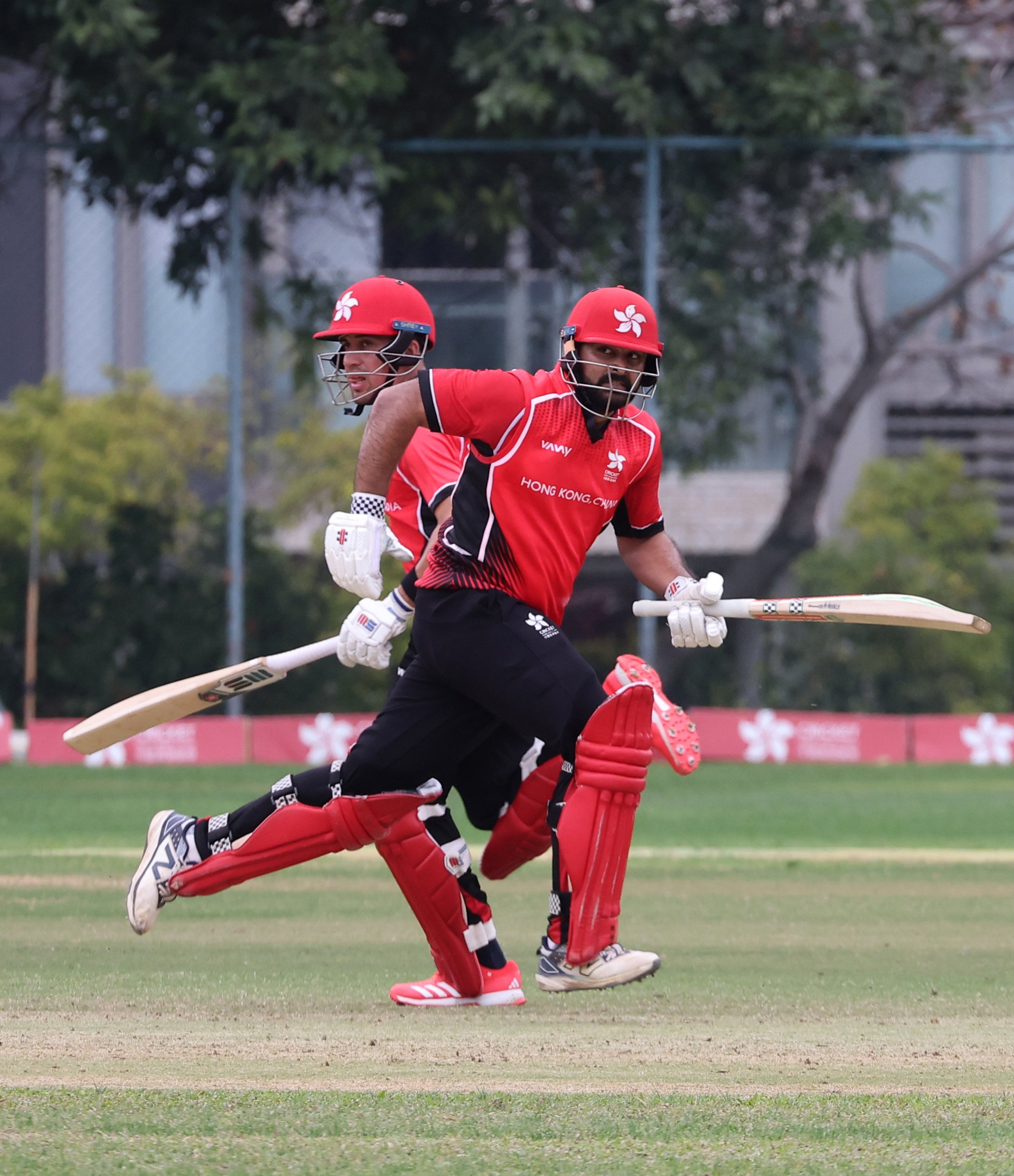 Anshy Rath steals a run during his knock of 107 against Uganda last week. Photo: Edmond So