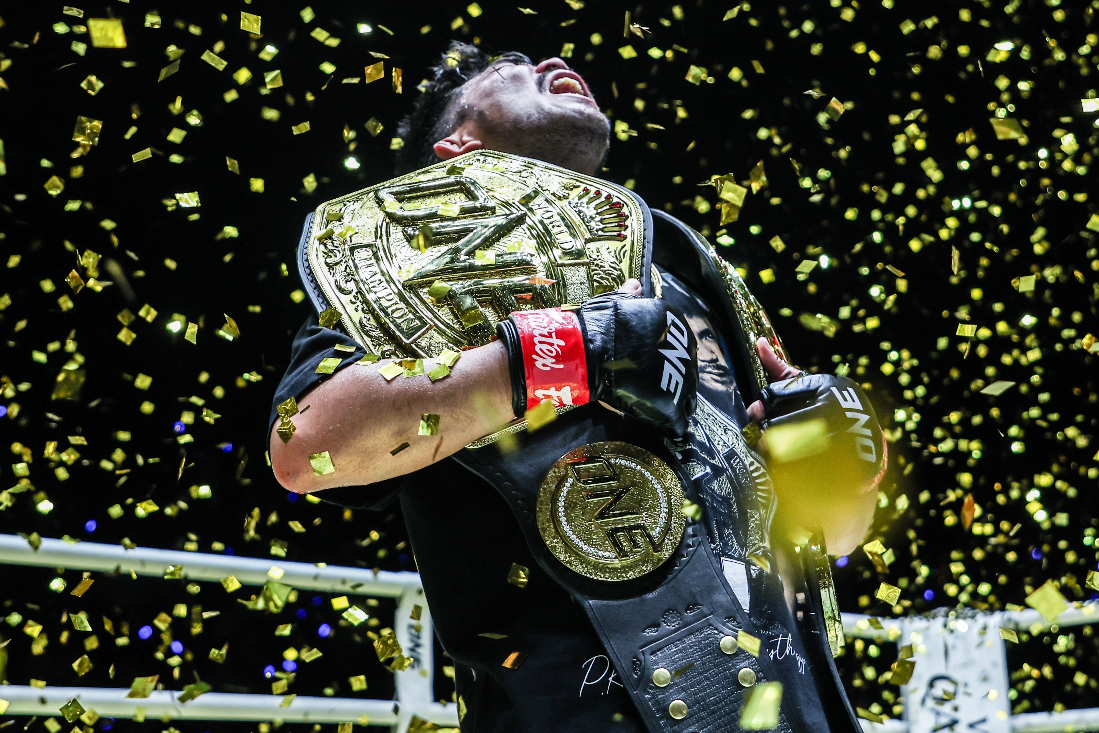 Strawweight Muay Thai and kickboxing champion Prajanchai PK Saenchai after beating Ellis Barboza at ONE Fight Night 28. Photo: ONE Championship