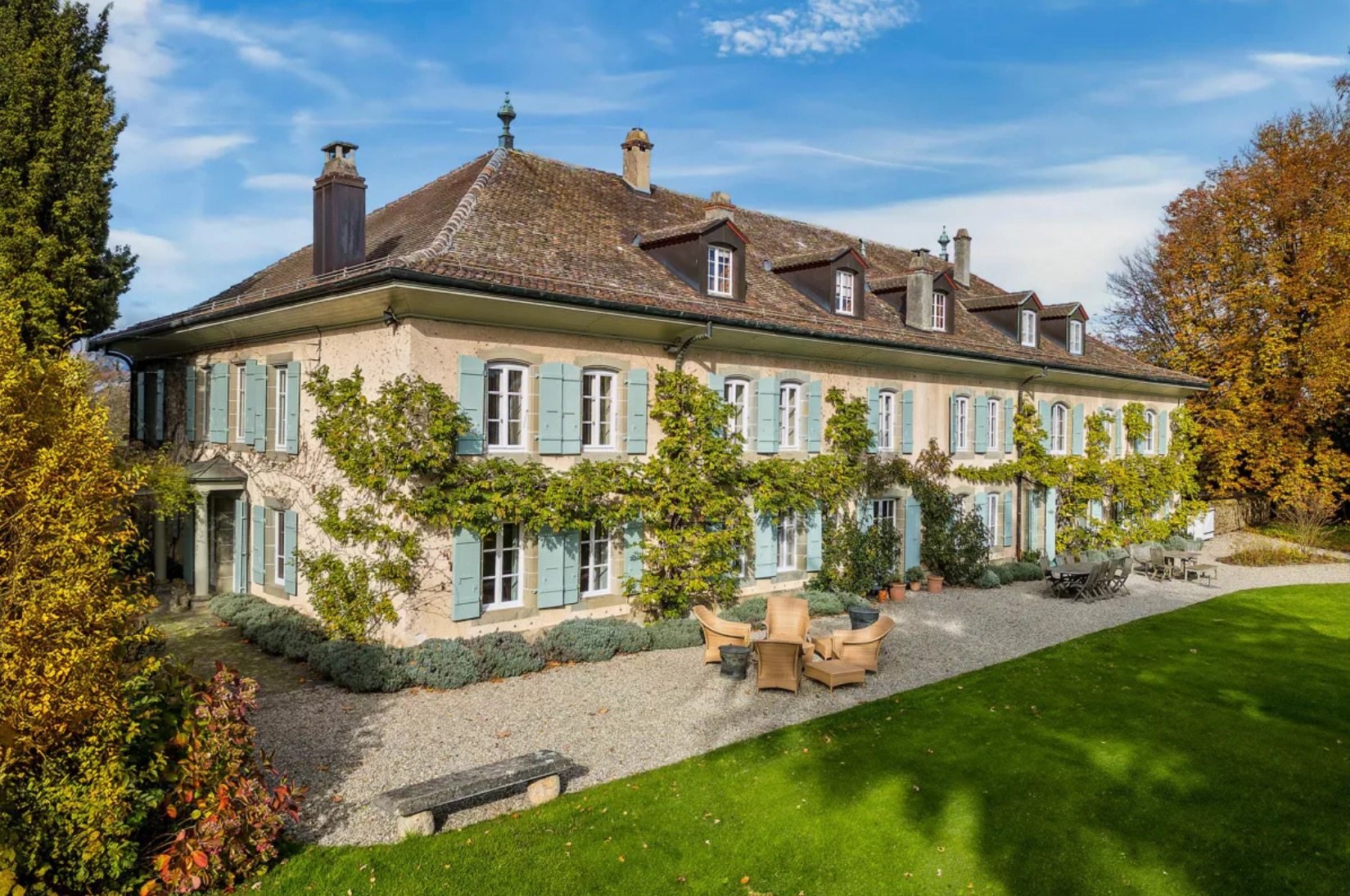 La Paisible, the Swiss villa formerly owned by screen icon Audrey Hepburn, has hit the market. The actress owned the 18th century farmhouse near Lausanne from 1963 until her death in 1993. Photo: Knight Frank