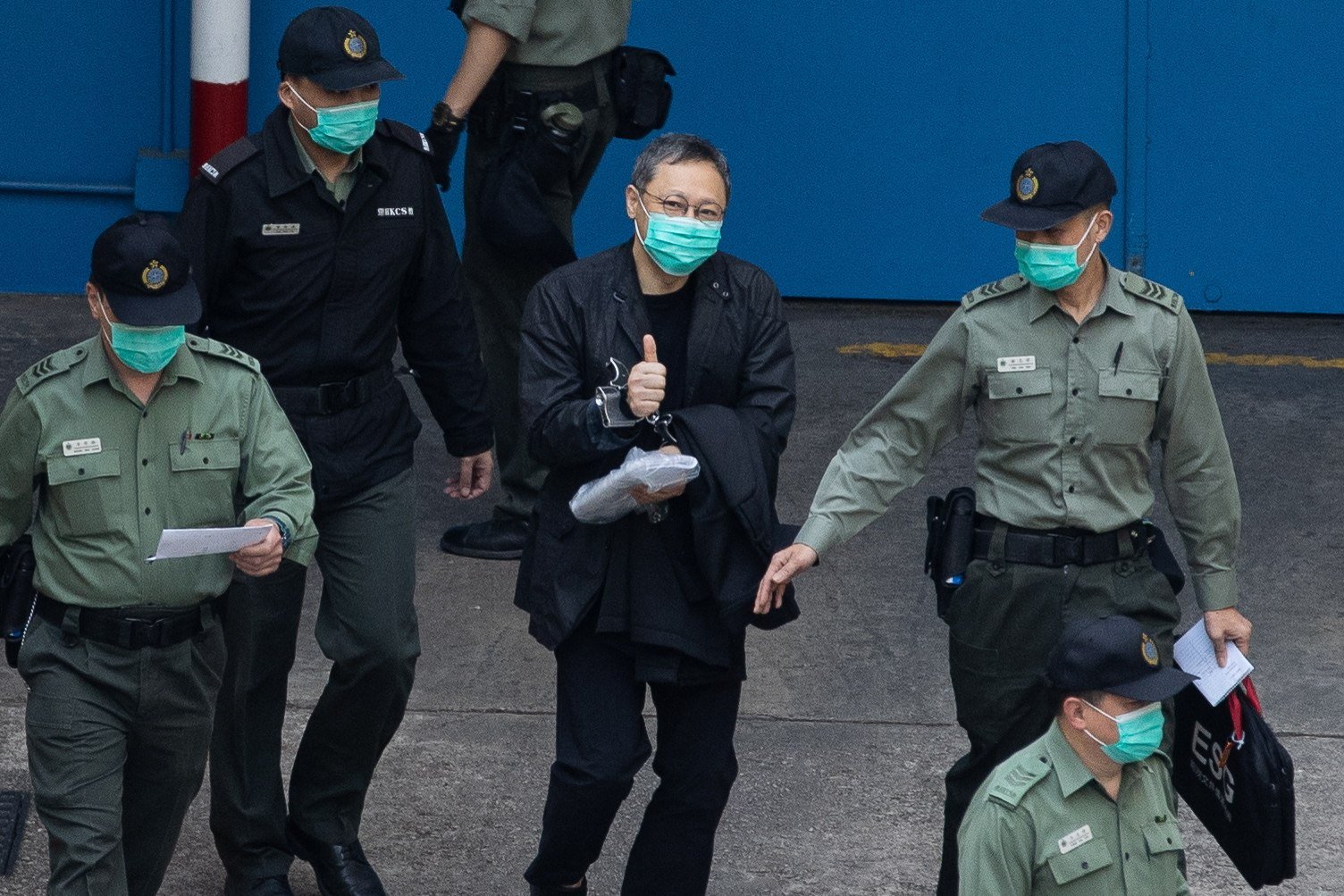 Legal scholar Benny Tai leaves the Lai Chi Kok Reception Centre in 2021. He was deemed the scheme mastermind and jailed for 10 years. Photo EPA-EFE