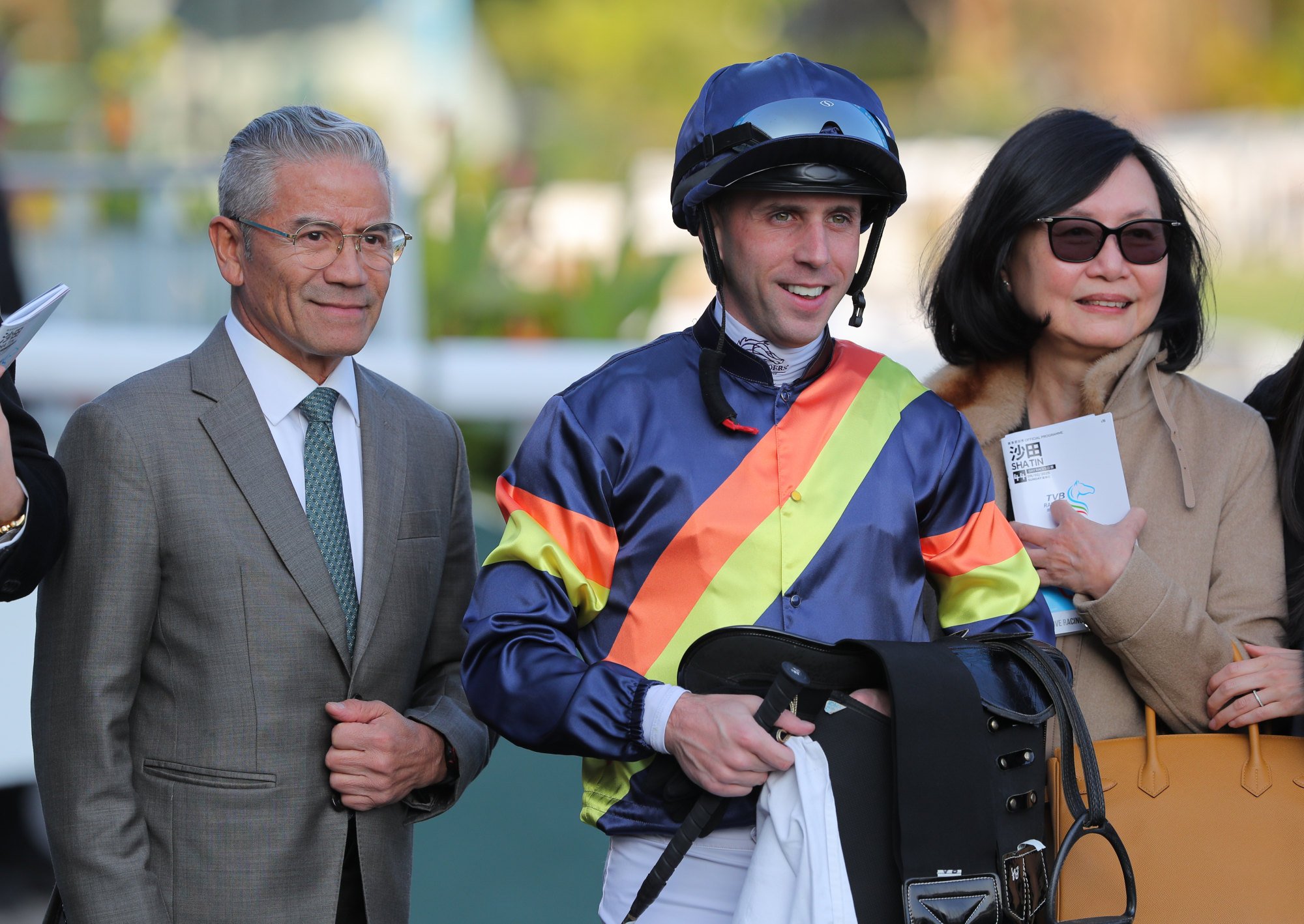 Trainer Tony Cruz and jockey Brenton Avdulla after Californiatotality’s latest success.