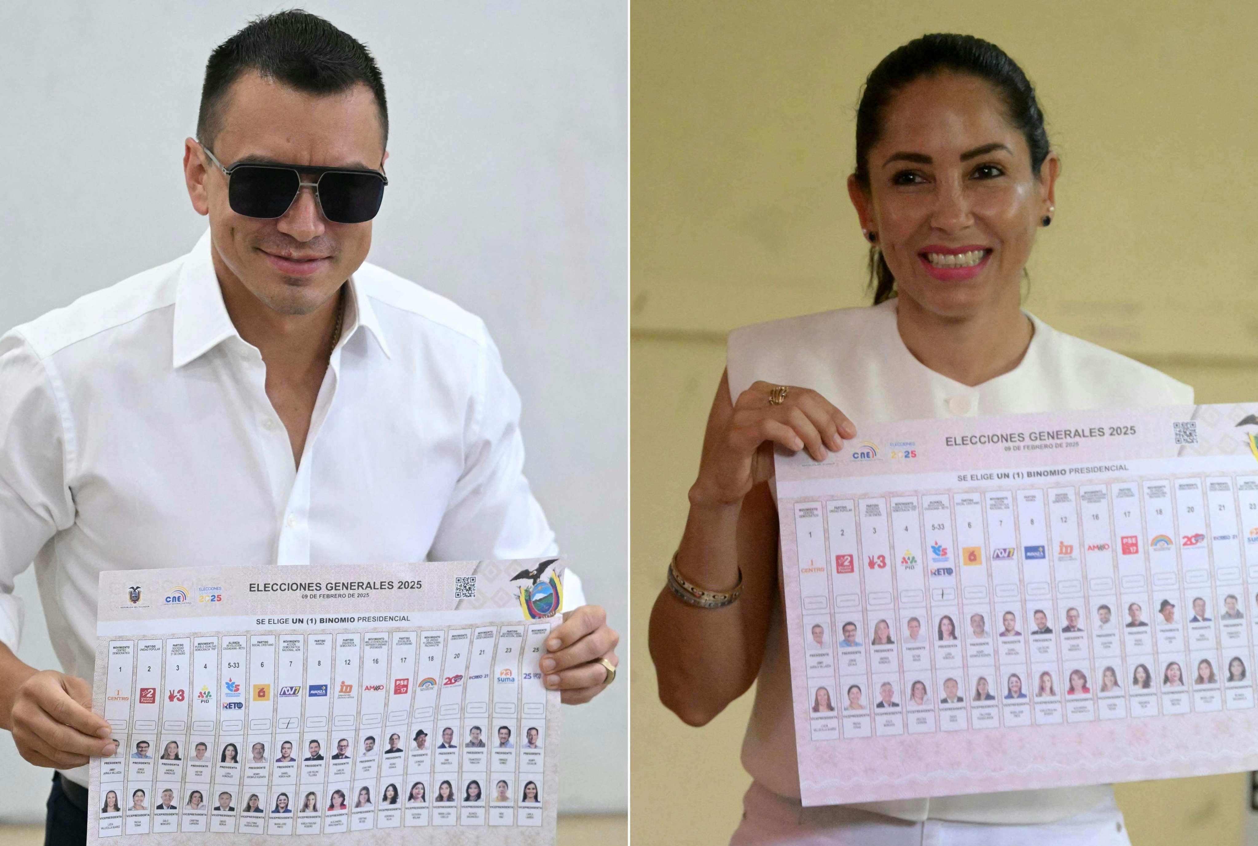 Incumbent Daniel Noboa led leftist Luisa Gonzalez by less than 1 per cent. Photo: AFP