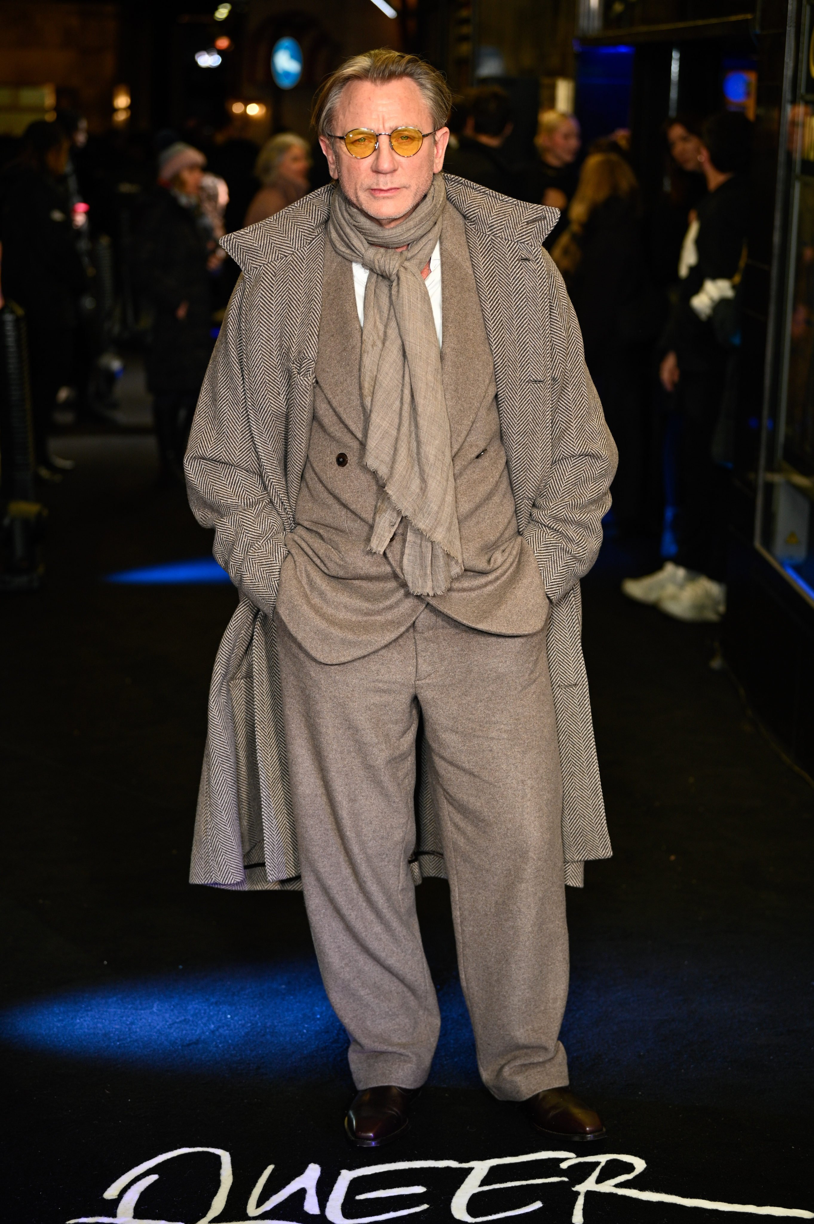 Daniel Craig wears Giorgio Armani at the premiere of Queer in London. Photo: WireImage
