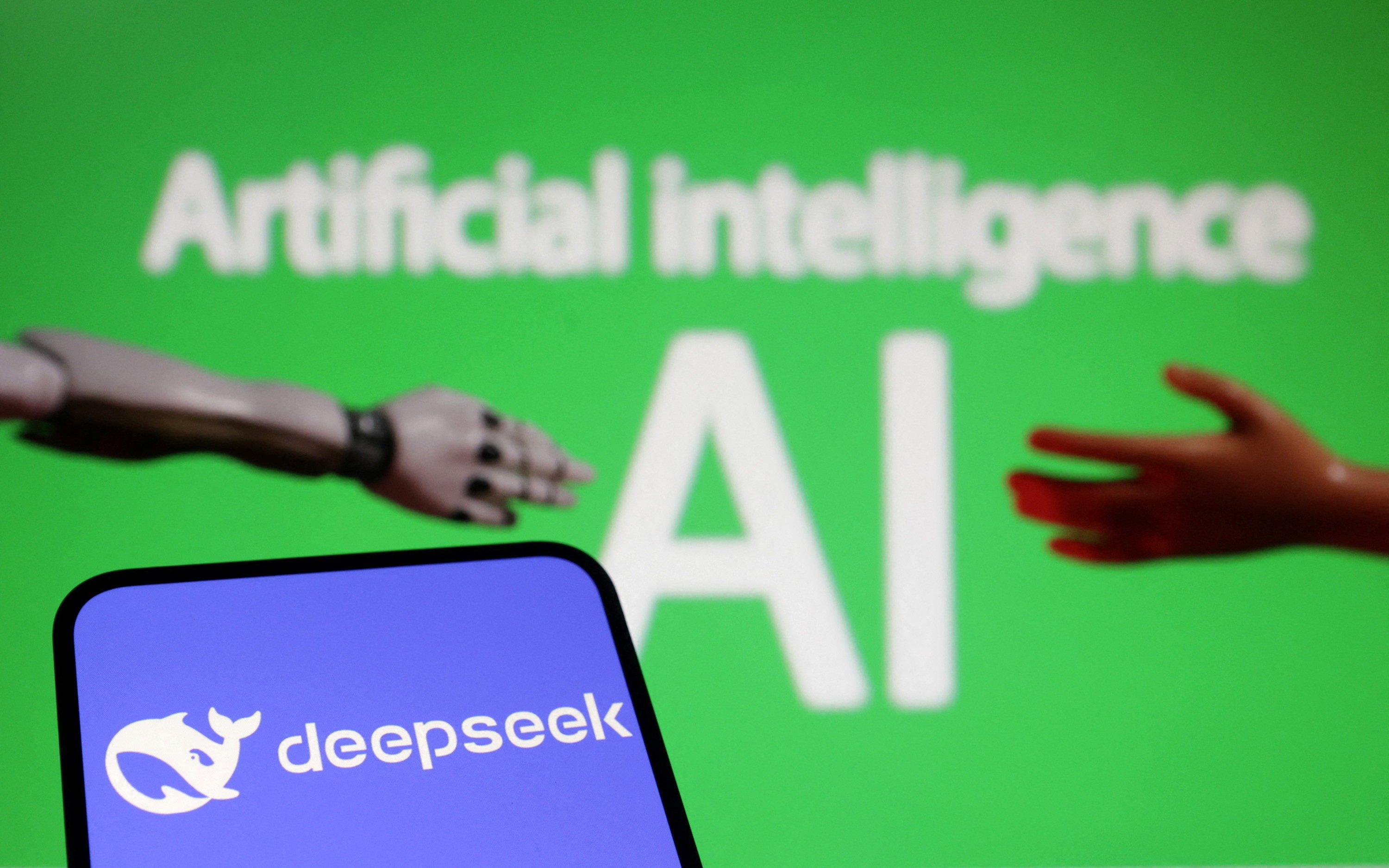 Beijing’s Taiwan Affairs Office has highlighted the “widespread popularity” of DeepSeek’s AI service.  Photo: Reuters