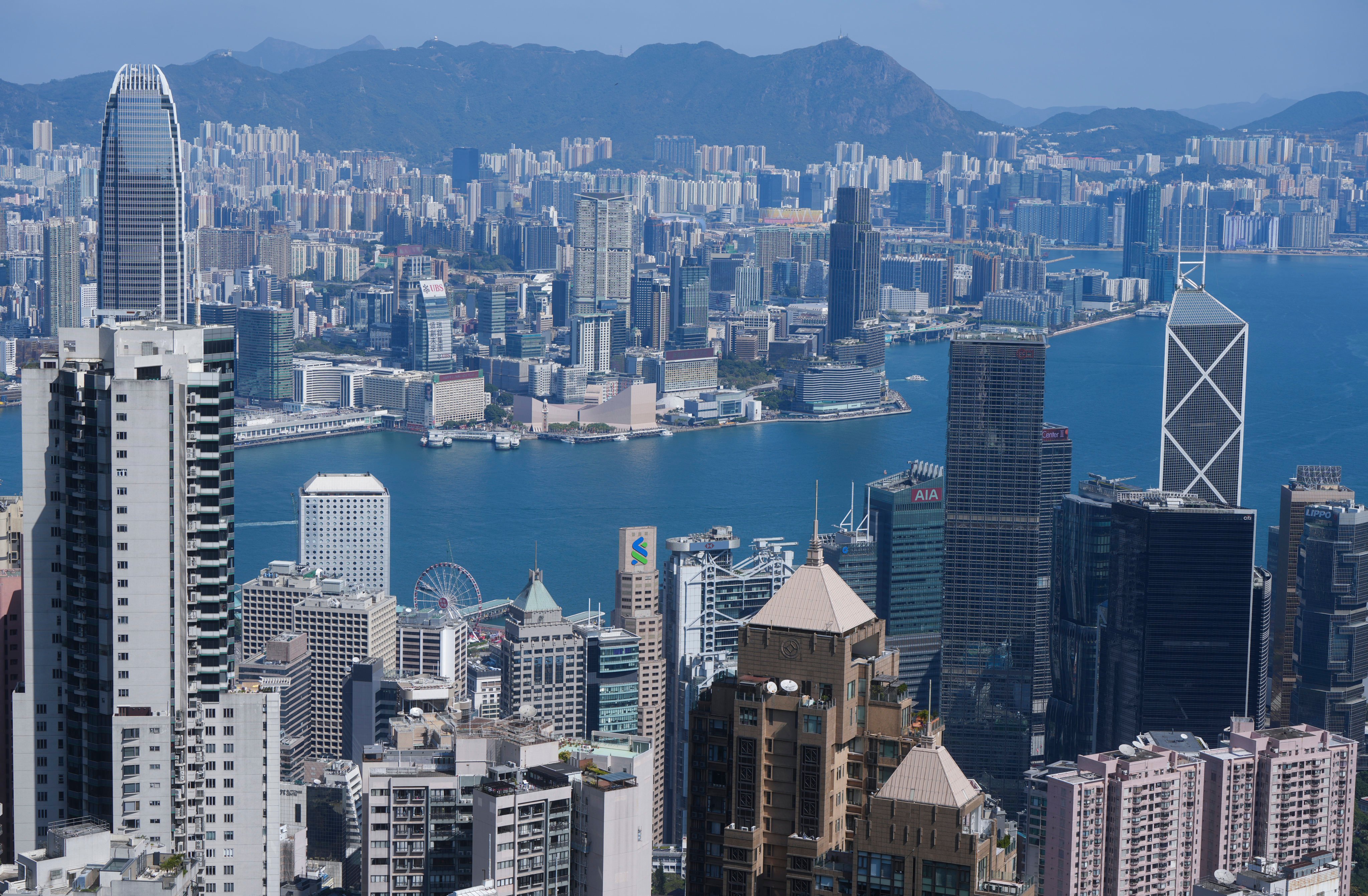 Hong Kong skyline with business area taken at The Peak. Photo: Sam Tsang