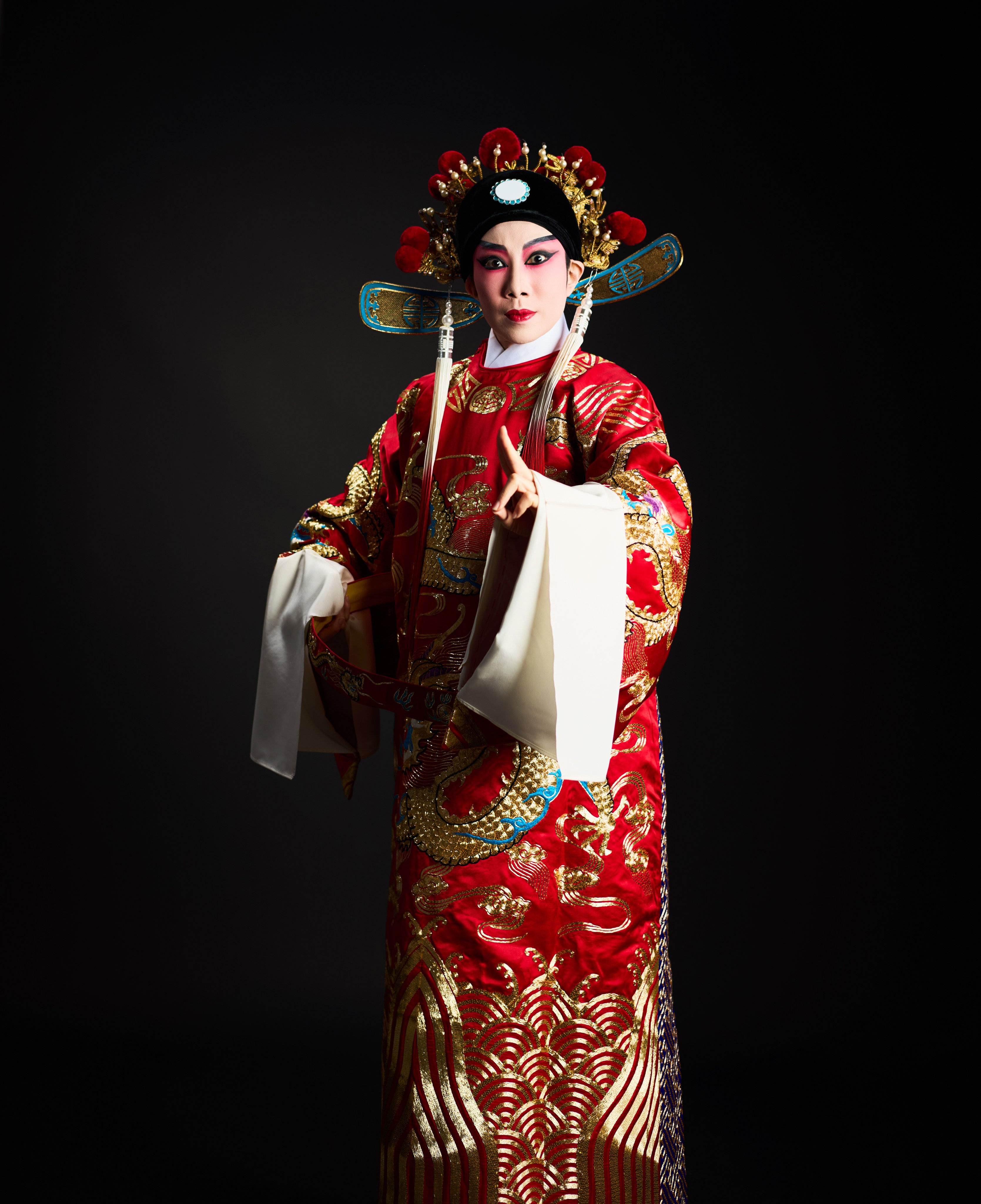 Mitche Choi wears a traditional Cantonese opera costume. Photo: Jocelyn Tam