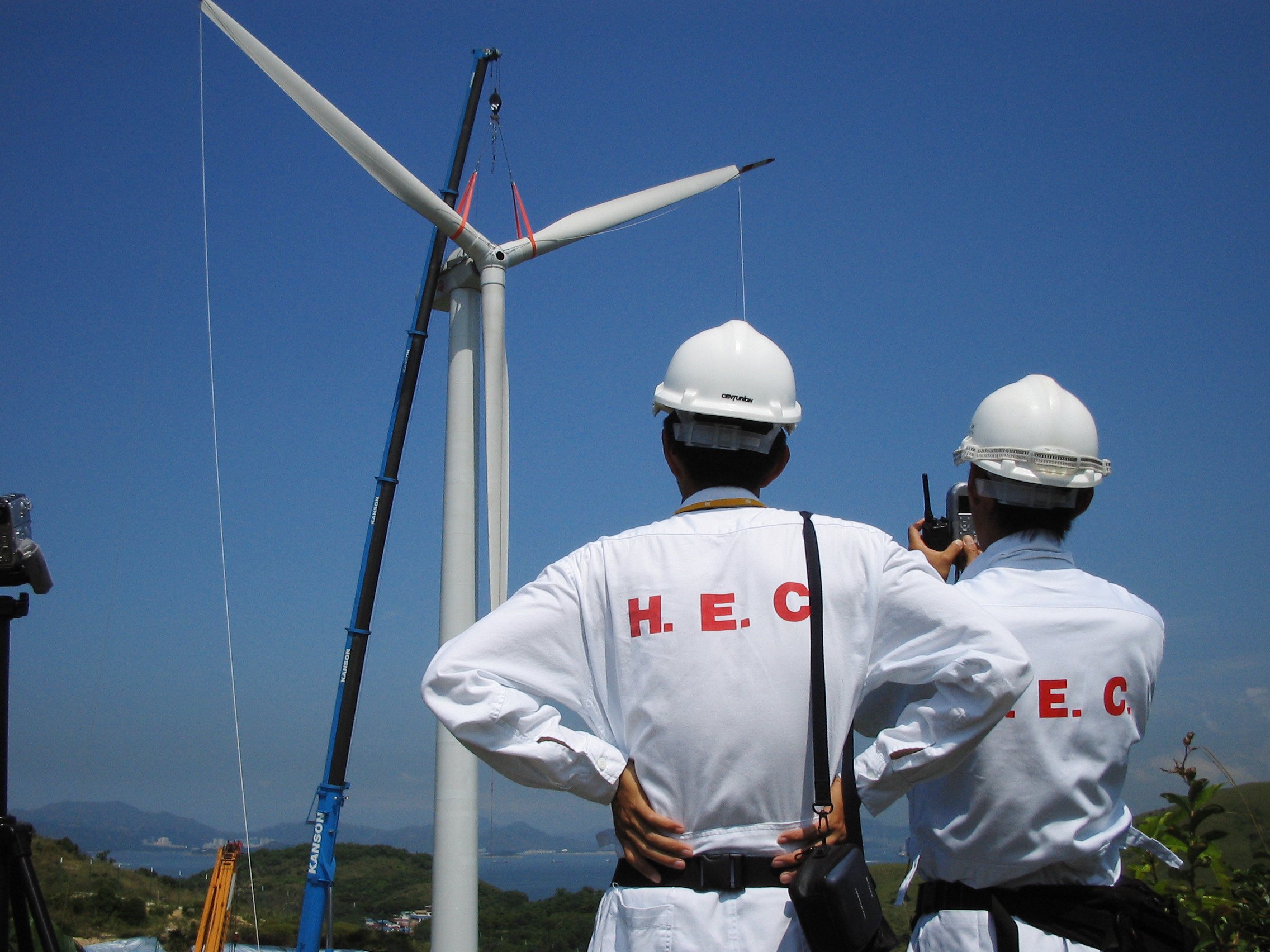 Hong Kong’s first wind turbine was erected on Lamma Island in 2005. Photo: SCMP Archives