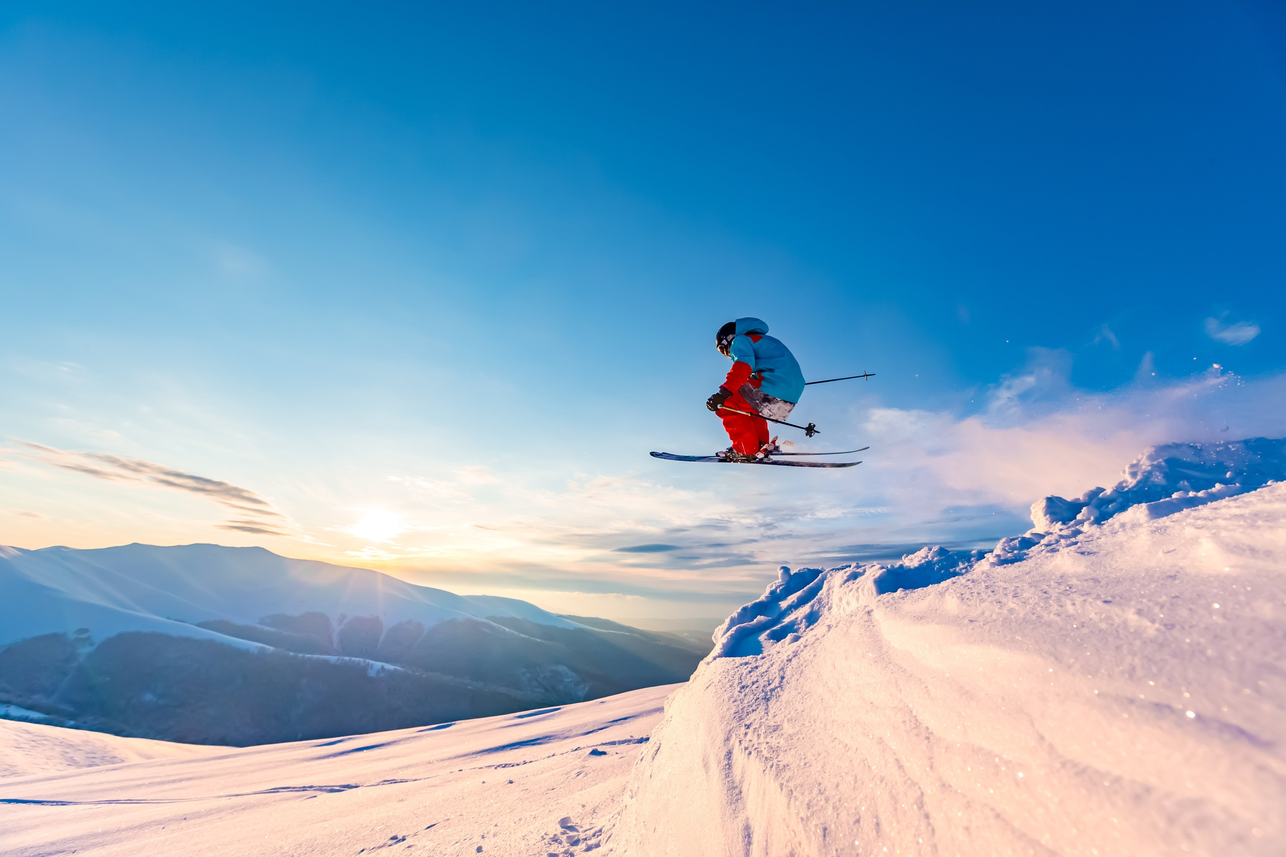 A skier in the Carpathian mountains of Ukraine. Photo: Shutterstock