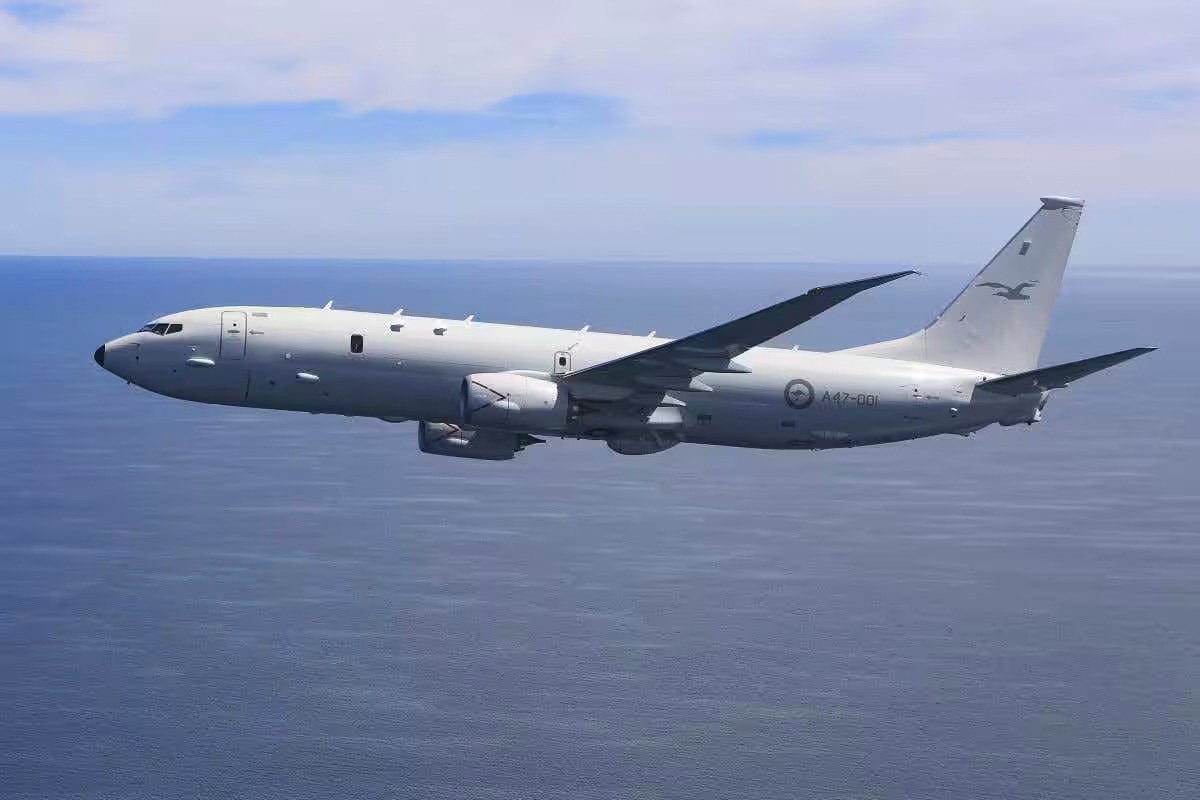 China on Thursday hit back at the Australian military, accusing an Australian P-8A Poseidon aircraft of deliberately intruding into its airspace. Photo: Royal Australian Defence Force