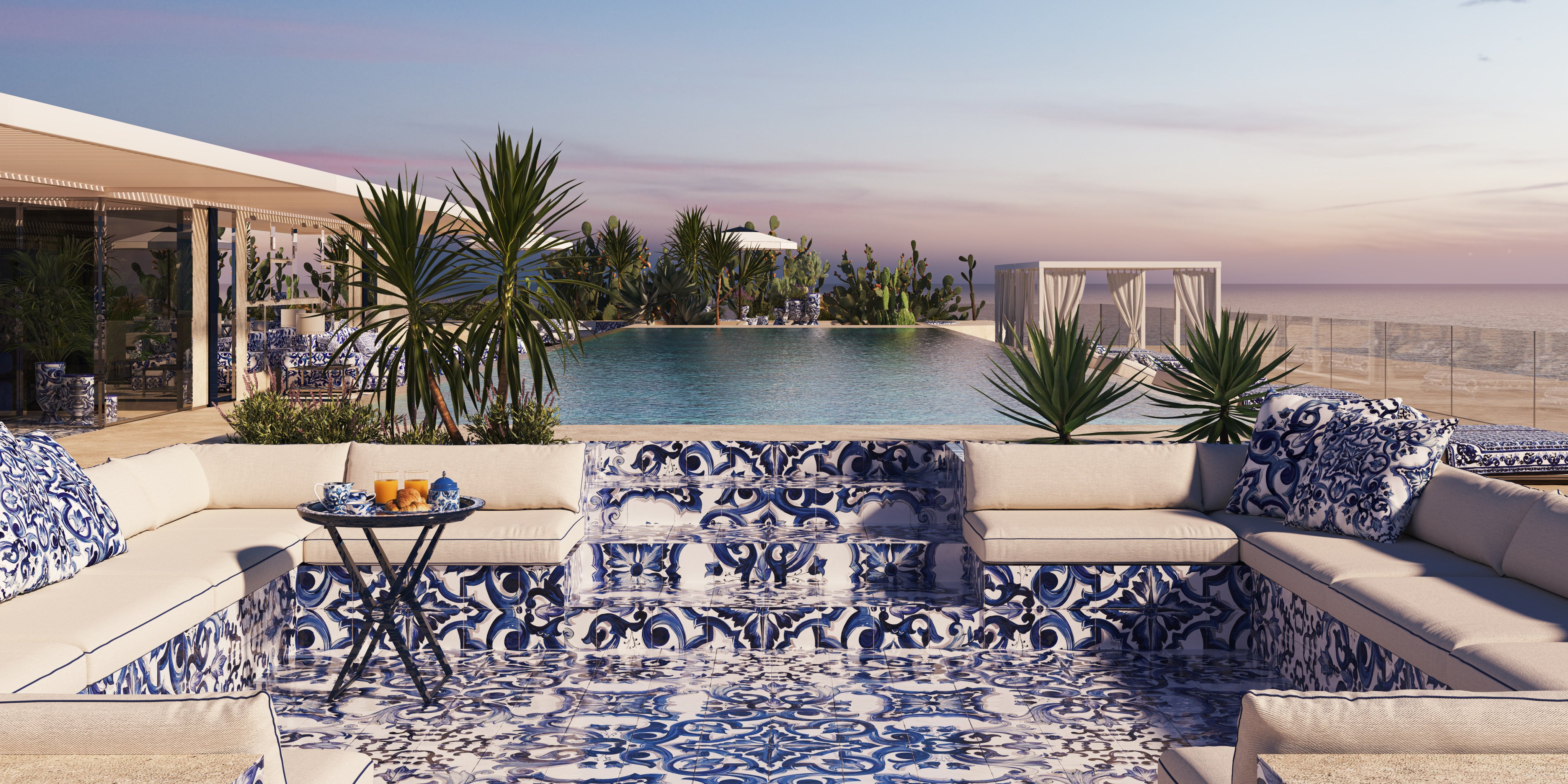 Top design brands have honed in on the luxury homes market, offering residences that exude designer style inside and out. Pictured: an infinity pool terrace at Design Hills by Dolce & Gabbana, Marbella. Photo: Handout
