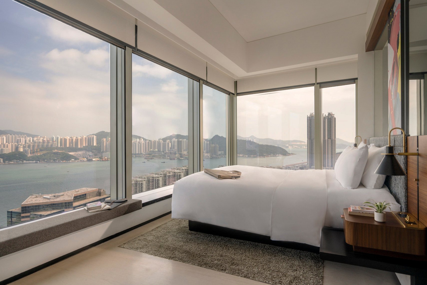 Straits times: an East Hong Kong guest room with panoramic views over Victoria Harbour. Photo: Handout