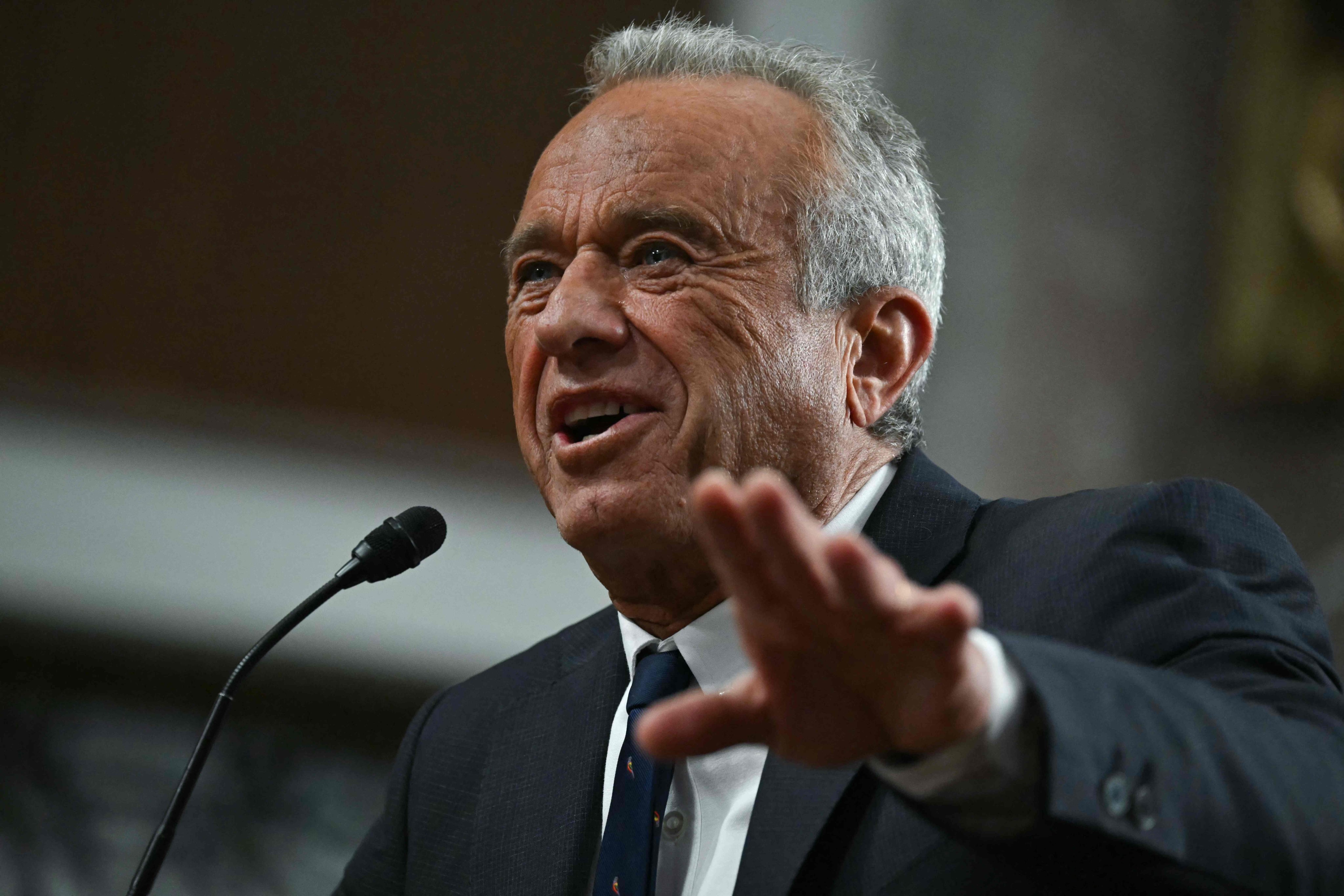 Robert F. Kennedy Jnr testifies during a Senate Finance Committee hearing on his nomination to be Health and Human Services Secretary in Washington in January. Photo: AFP