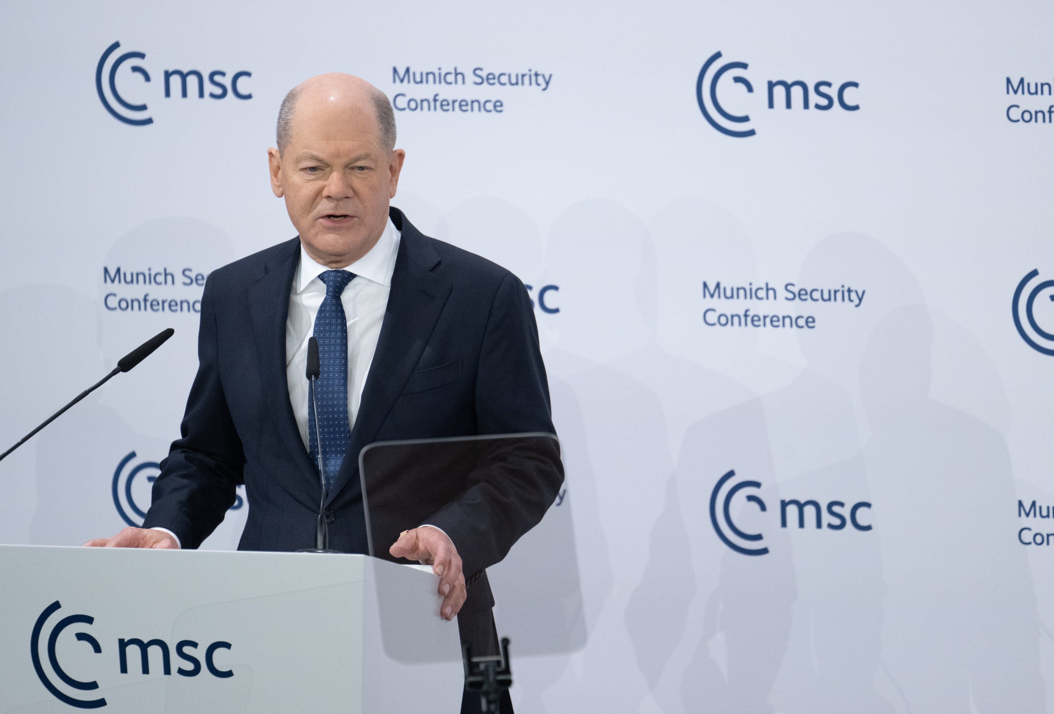 German Chancellor Olaf Scholz speaks during the 61st Munich Security Conference (MSC) Photo: dpa