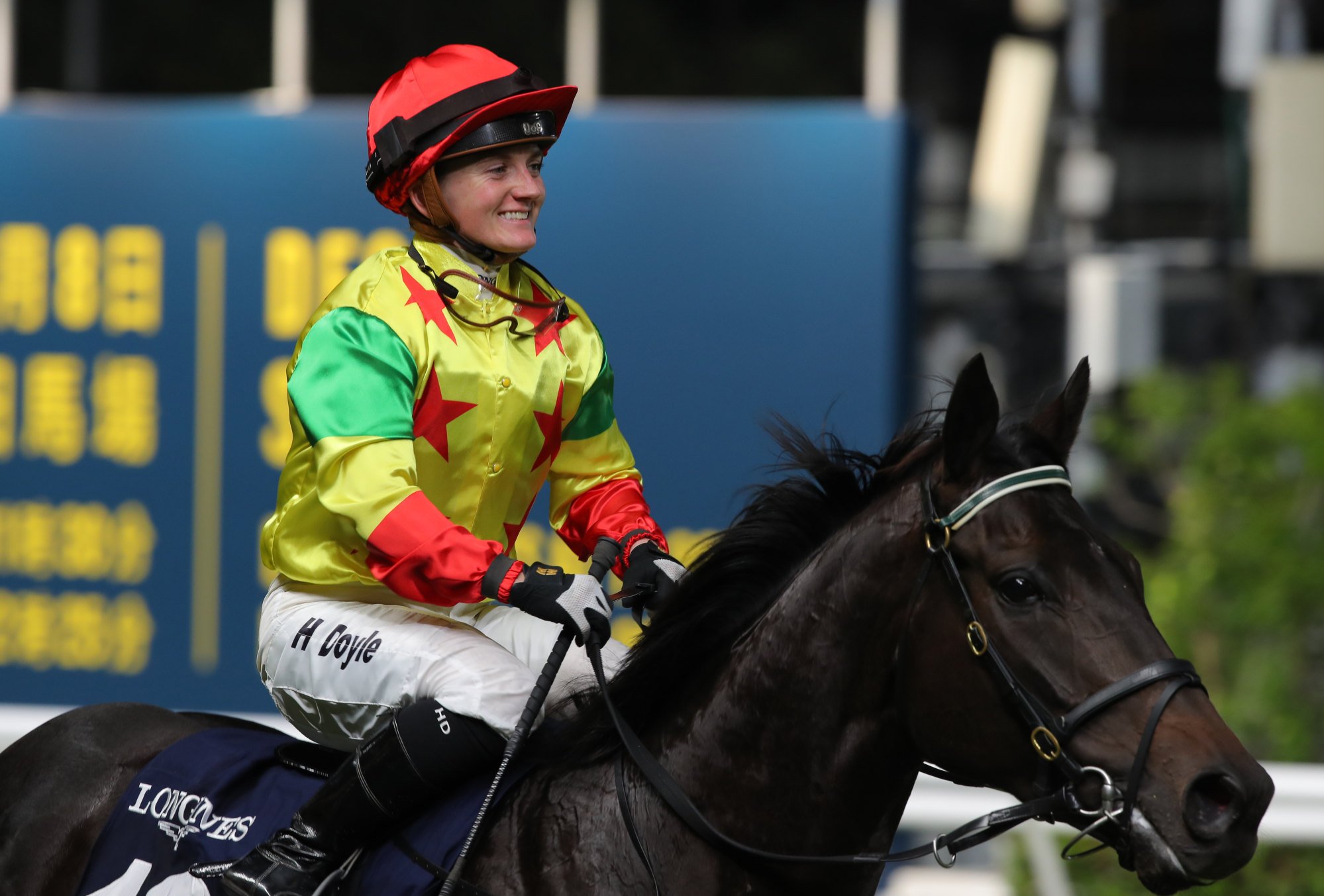 Hollie Doyle on Soleil Fighter after winning a leg of the IJC in December.